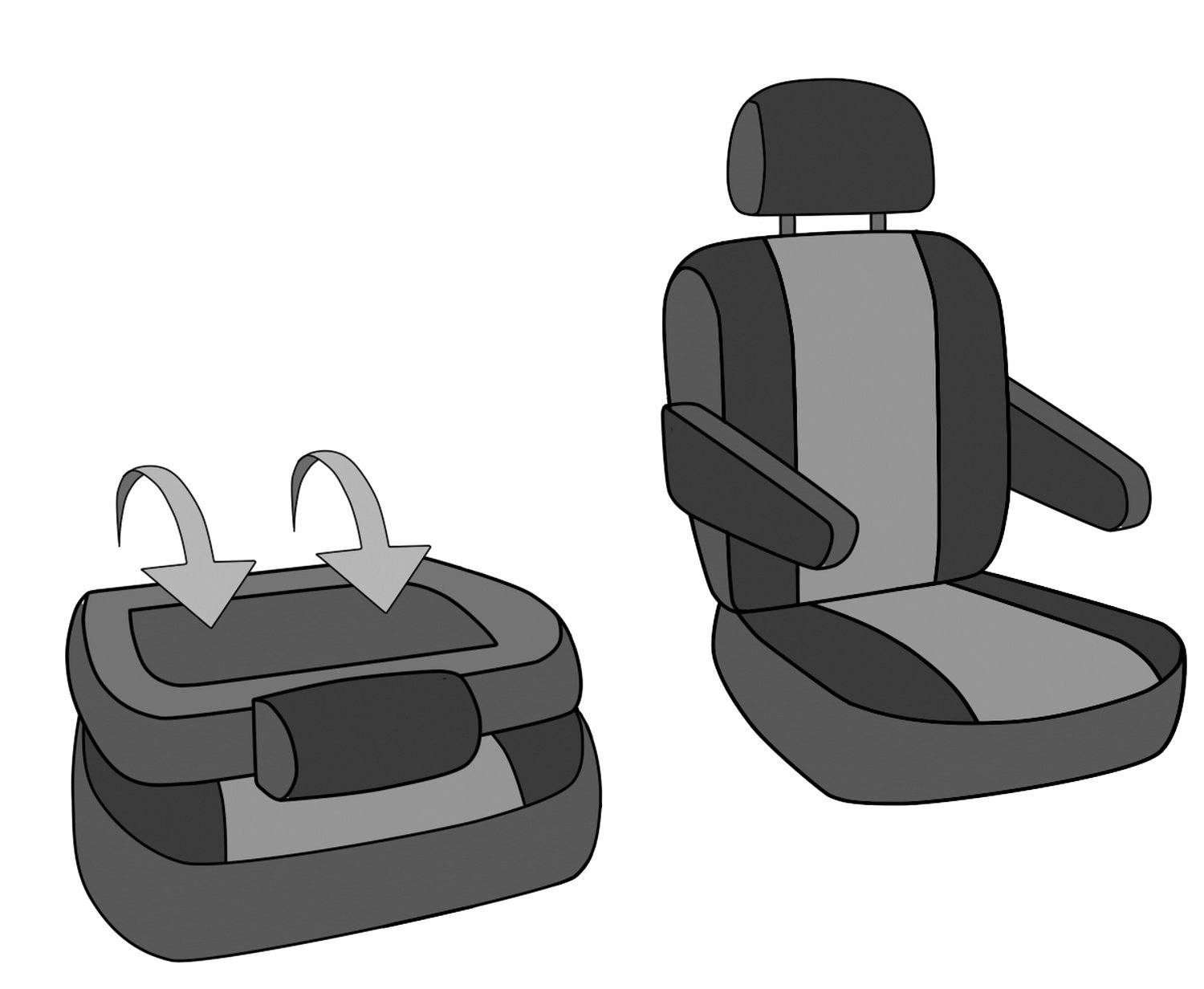 Premium Cordura Seat Covers for 2005-2010 Toyota Sienna - Front Captain Chairs with Blue Insert & Trim | Durable, Custom Fit Car Seat Protectors for Comfort & Style | Perfect for Family Road Trips & Daily Commutes