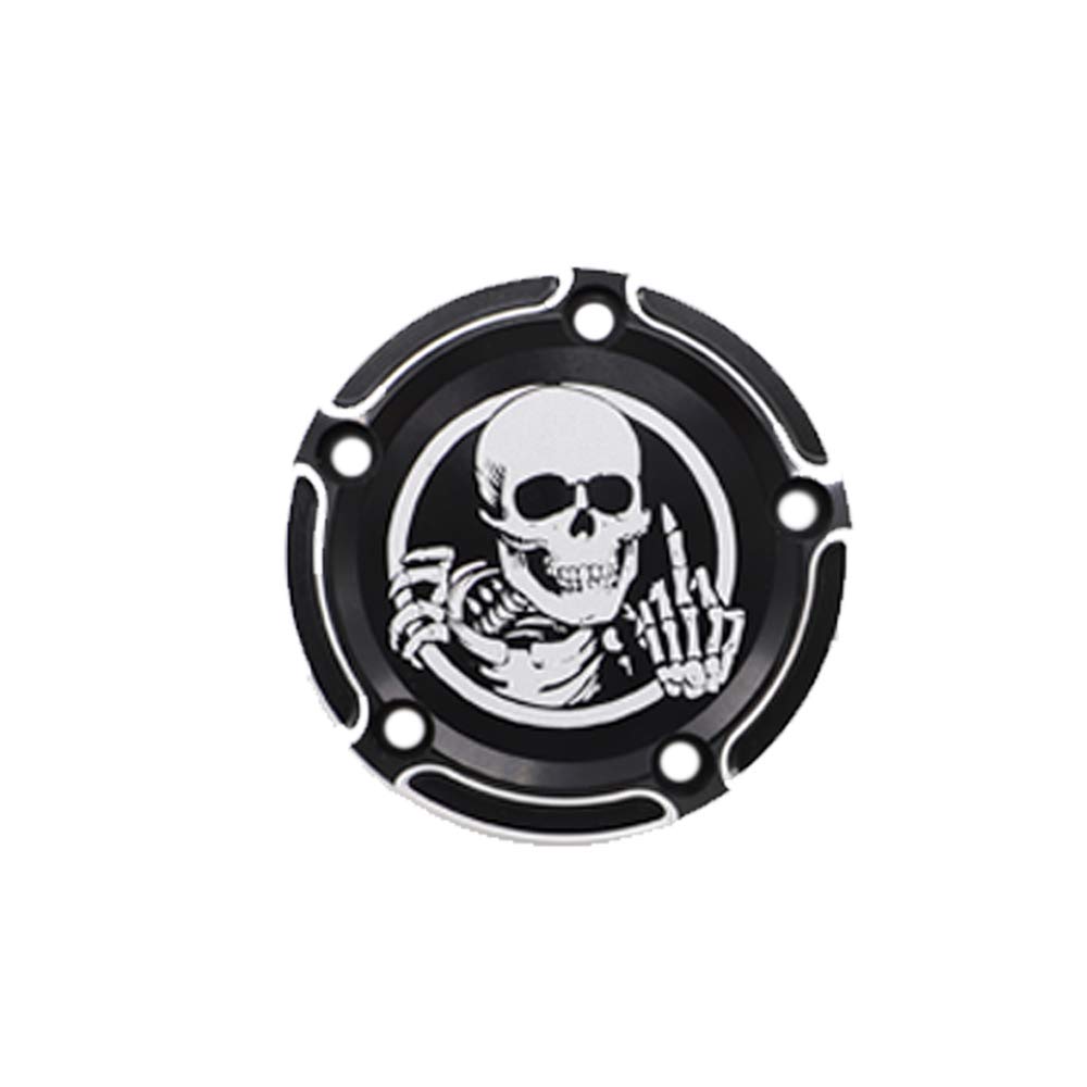 GUAIMI CNC Derby Timer Timing Engine Cover for Harley Dyna FLD Street Glide FLHTK FLHRS Fatboy FXSTB - Skeleton Middle Finger Design | Motorcycle Customization & Performance Upgrade