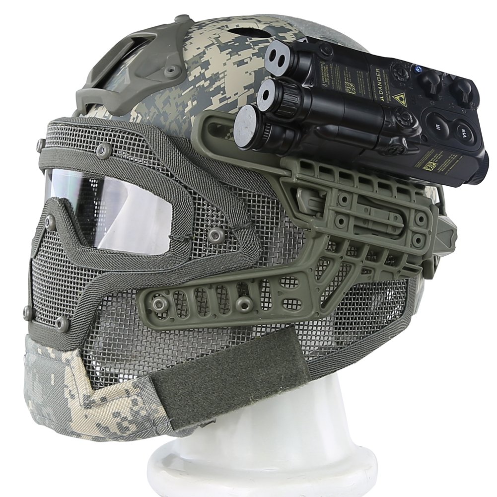 Tactical G4 Protective Helmet System with Goggles - Military Grade Airsoft Paintball Mask for Combat Training, Hunting & Outdoor Survival Gear | Perfect for Airsoft Battles, Paintball Games & Tactical Operations