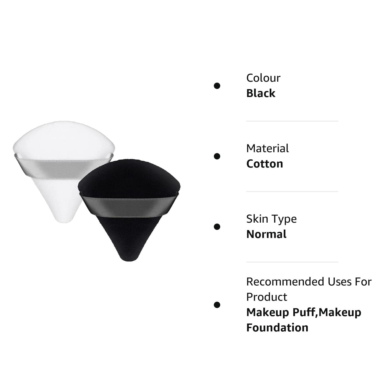 DYOMNIZY 2-Pack Triangle Makeup Sponge Puffs - Soft Cosmetic Powder Puff for Loose & Pressed Powder, Foundation, Contouring - Ideal for Face, Under Eyes & Body Makeup Application (Wet/Dry Use) - Perfect for Professional Makeup Artists & Everyday Beauty Routine