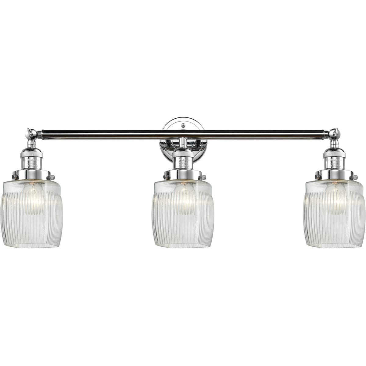 Innovations 205-PC-S-G302 3-Light Adjustable Bathroom Vanity Light Fixture - Polished Chrome Finish for Modern Bathroom & Powder Room Lighting