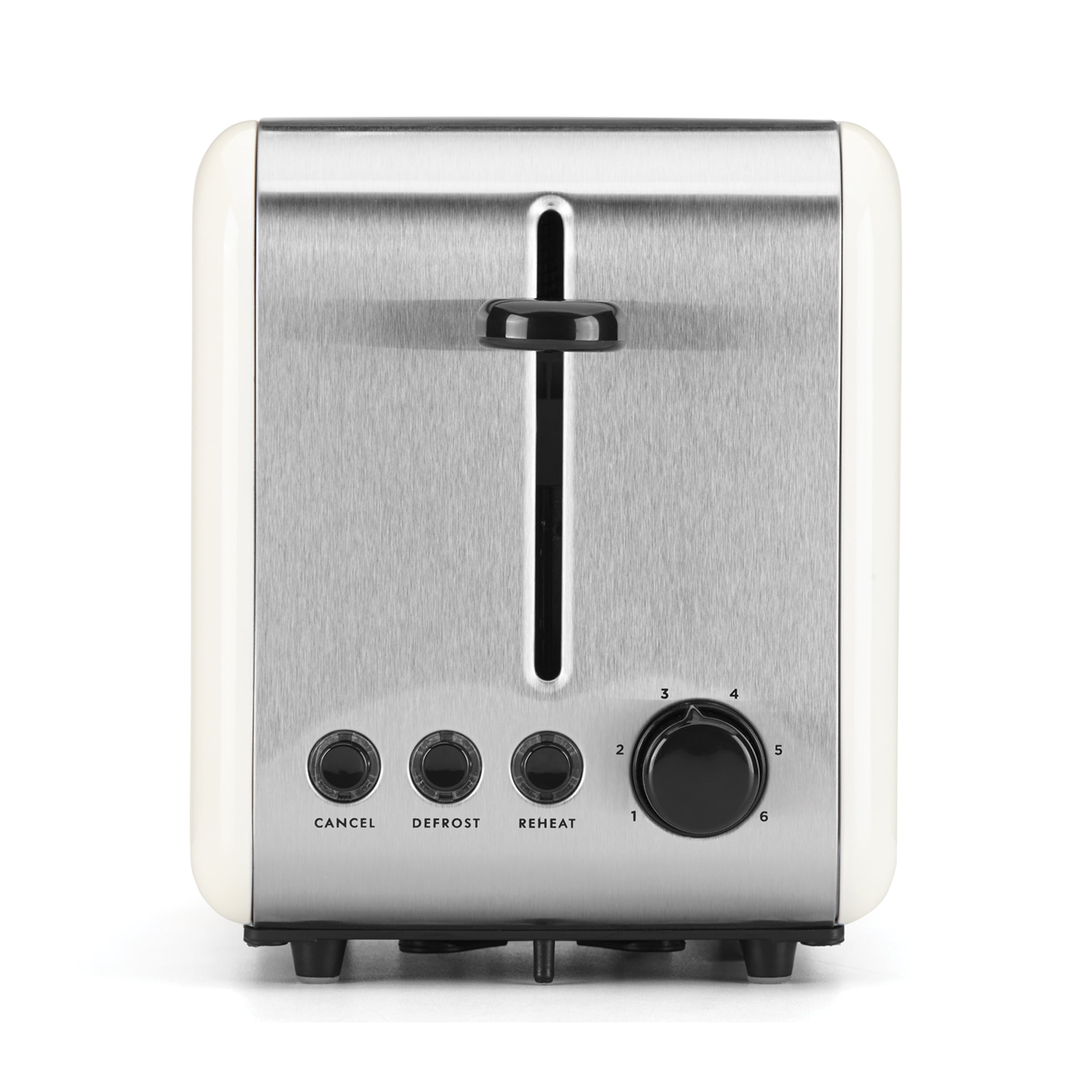 Deco Dot 2 Slice Toaster - Retro Style Stainless Steel Bread Toaster for Kitchen - Perfect for Breakfast, Toast, Bagels & English Muffins