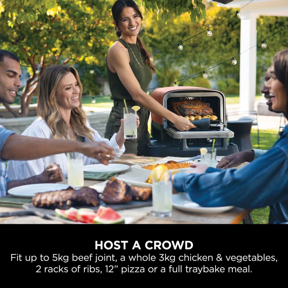 Ninja Woodfire Outdoor Grill & Smoker - Portable BBQ Oven for Backyard, Camping & Tailgating - Perfect for Grilling, Smoking, and Baking with Woodfire Flavor