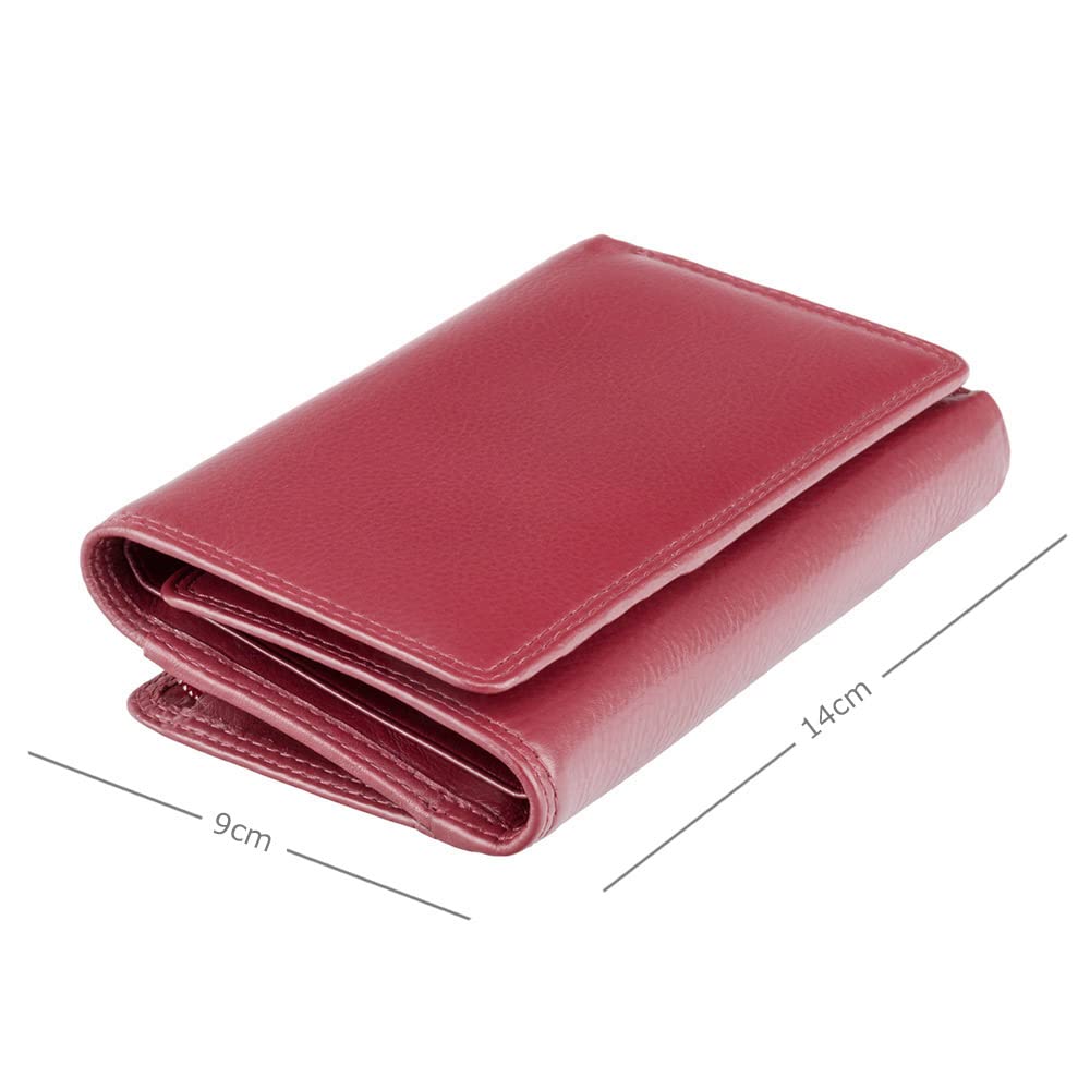 Visconti Heritage -32 Soft Leather Trifol Wallet for Men - Genuine Italian Leather RFID Blocking Bifold Wallet with Money Clip (Red) - Perfect Gift for Dad, Husband, Graduation & Business Professionals