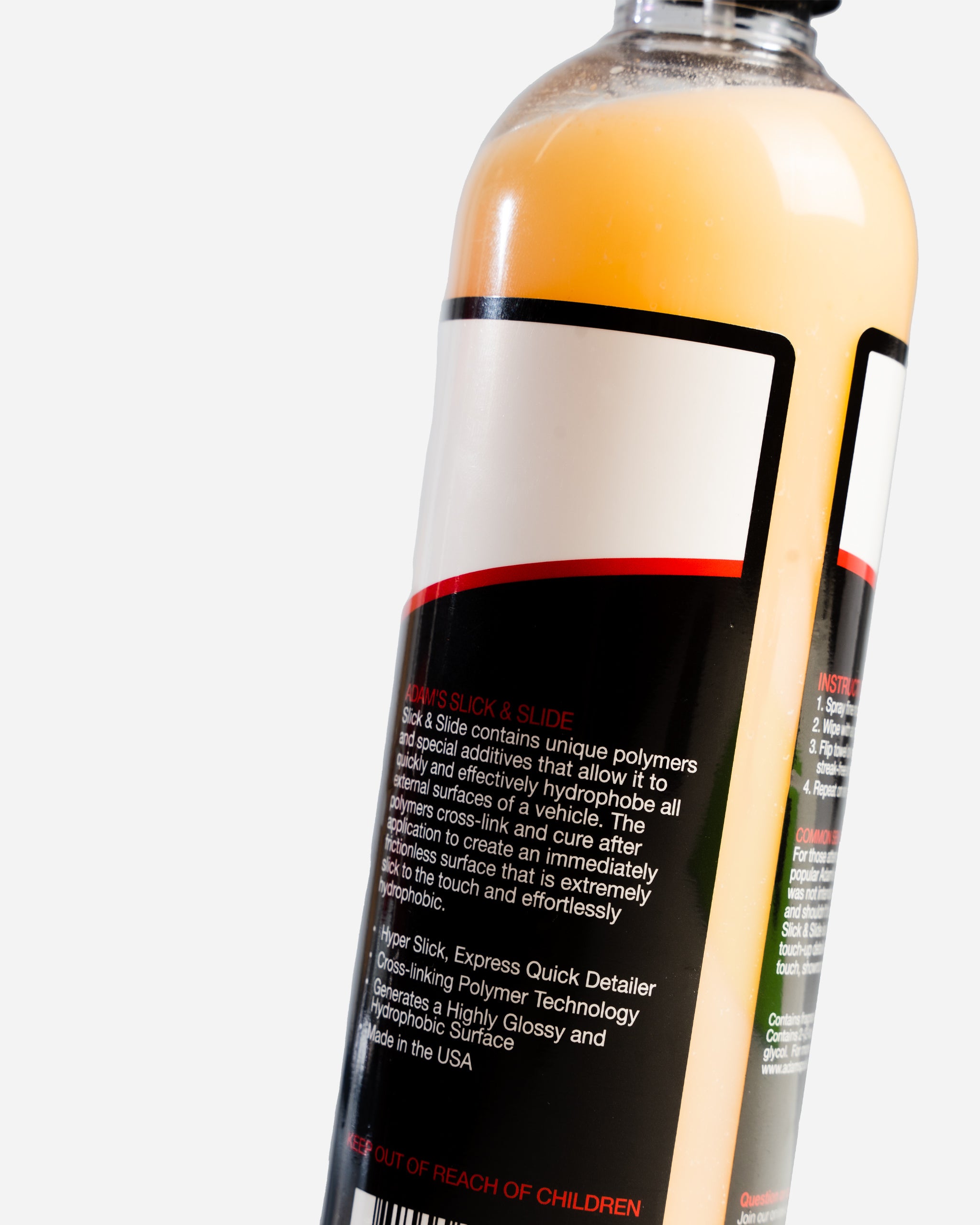 Adam's Slick & Slide Car Wax & Detail Spray - Orange Mango Scent - Premium Car Detailing for Shine & Protection - Perfect for Show Cars, Daily Drivers & Auto Enthusiasts