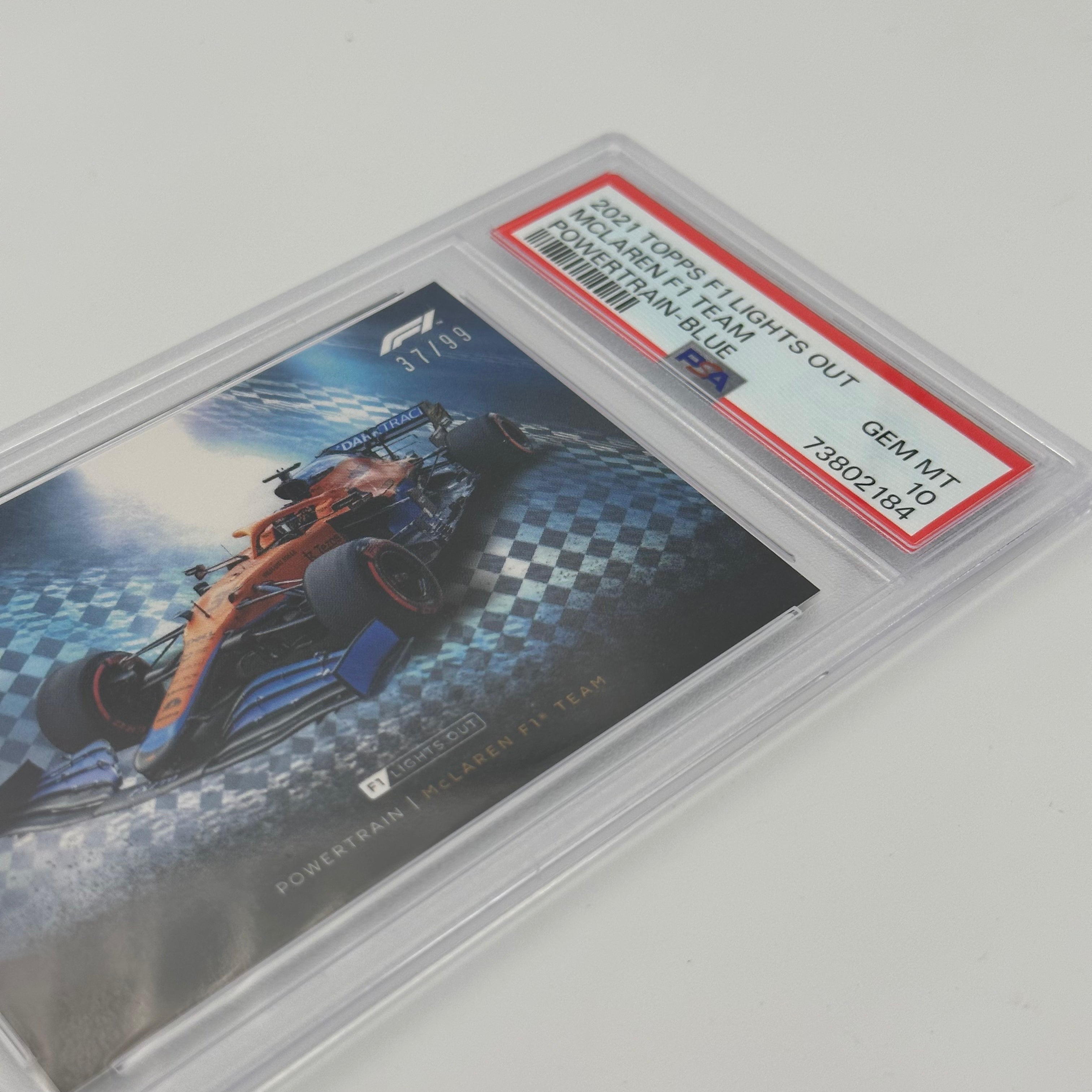 PSA 10 37/99 McLaren F1 Team Powertrain Blue - Limited Edition Racing Collectible for Display & Investment