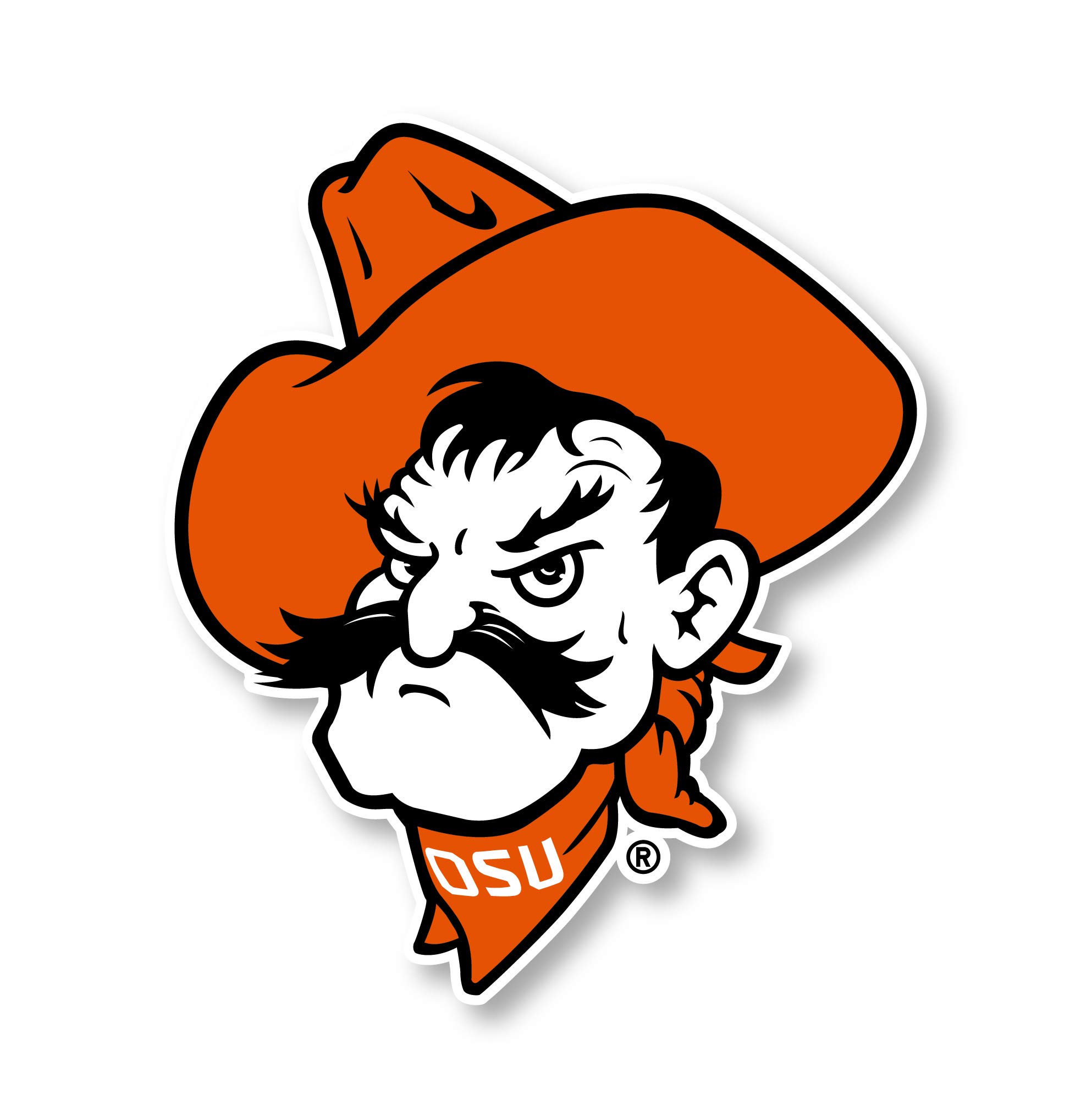 Oklahoma State Cowboys 8 Inch Vinyl Mascot Decal Sticker 4-Pack - Officially Licensed NCAA College Stickers for Cars, Laptops & Windows - Perfect for Game Day & Fan Decor
