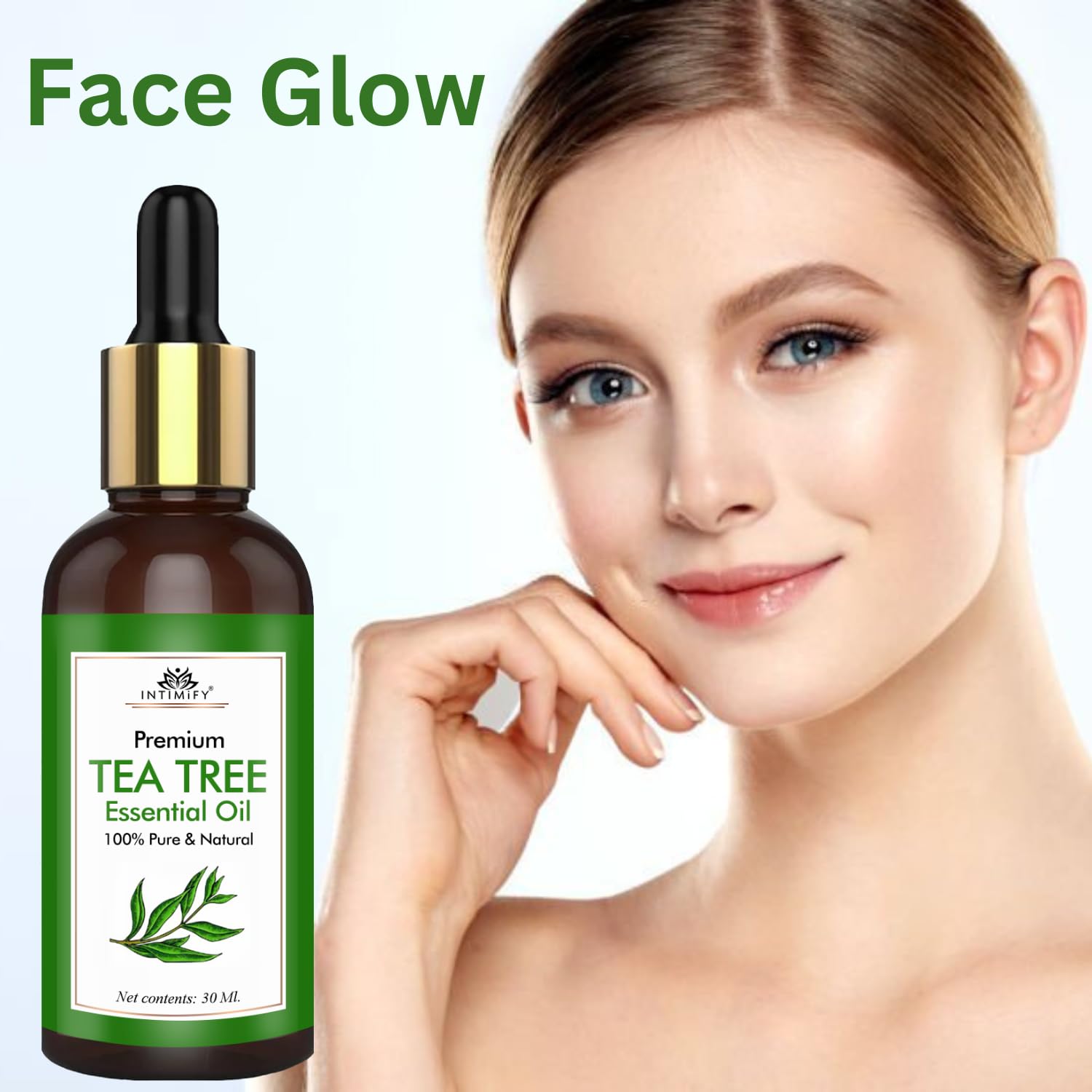 INTIMIFY 100% Pure Tea Tree Essential Oil for Hair Growth, Acne Treatment & Skin Care | Natural Aromatherapy for Women & Men | 30ml (1 Pack) | Perfect for DIY Beauty, Scalp Massage & Relaxation