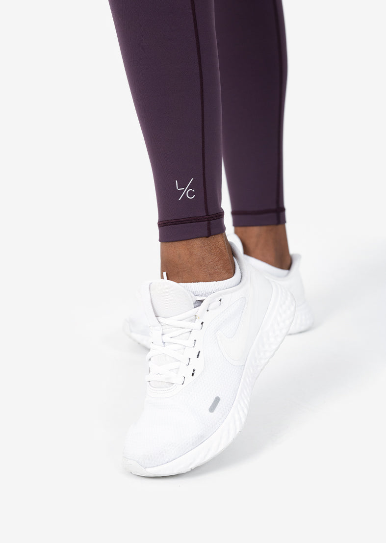 Elevate Life High-Waisted Full Length Legging in Mulberry - Perfect for Yoga, Running & Everyday Comfort