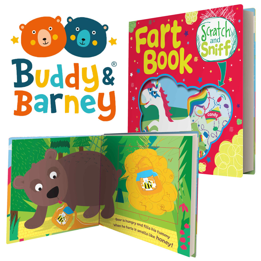 Buddy & Barney Scratch & Sniff Fart Book - Award-Winning Children's Humor Book Series | Fun Interactive Reading for Kids & Family Game Night