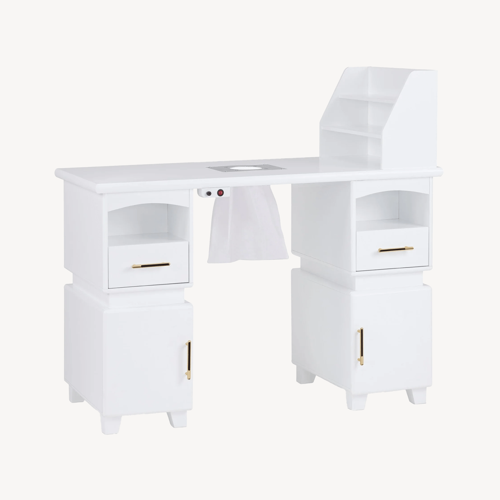 Professional BRIGADIER Manicure Tables for Salons & Spas - Portable Nail Art Stations with Storage & LED Lights - Perfect for Home & Professional Use