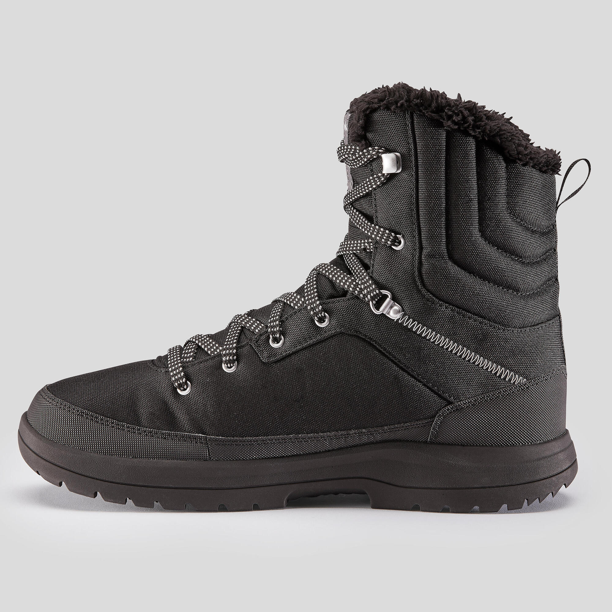 Quechua SH100 Men's Waterproof Hiking Boots - Warm Winter Trekking Shoes for Outdoor Adventures & Mountain Climbing