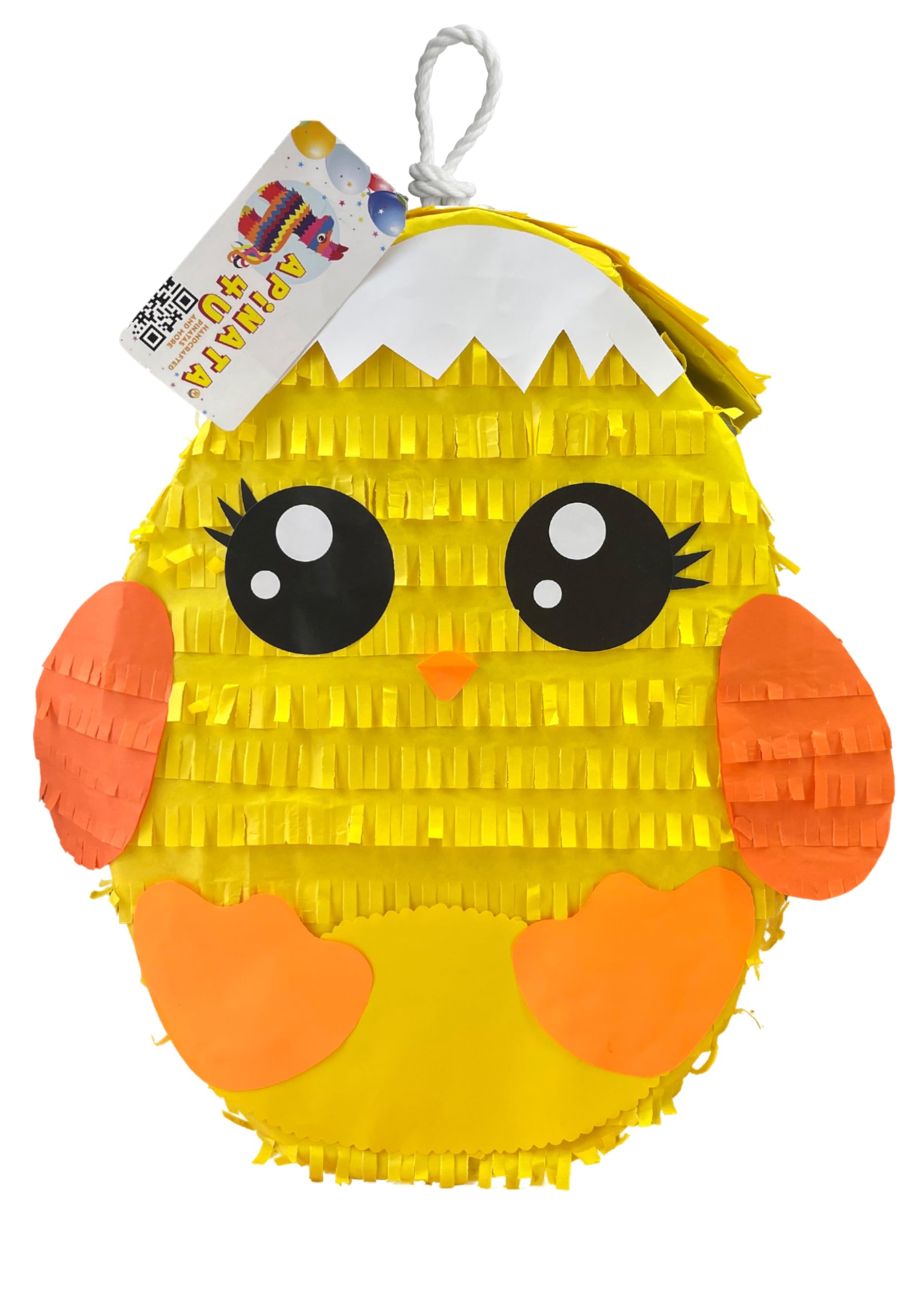 APINATA4U 20-Inch 2D Yellow Easter Baby Chick Pinata - Cute Egg Shell Design for Easter Party Decorations - Perfect for Easter Egg Hunts, Birthday Parties & Festive Celebrations - Fun Pinata Game for Kids & Family Gatherings