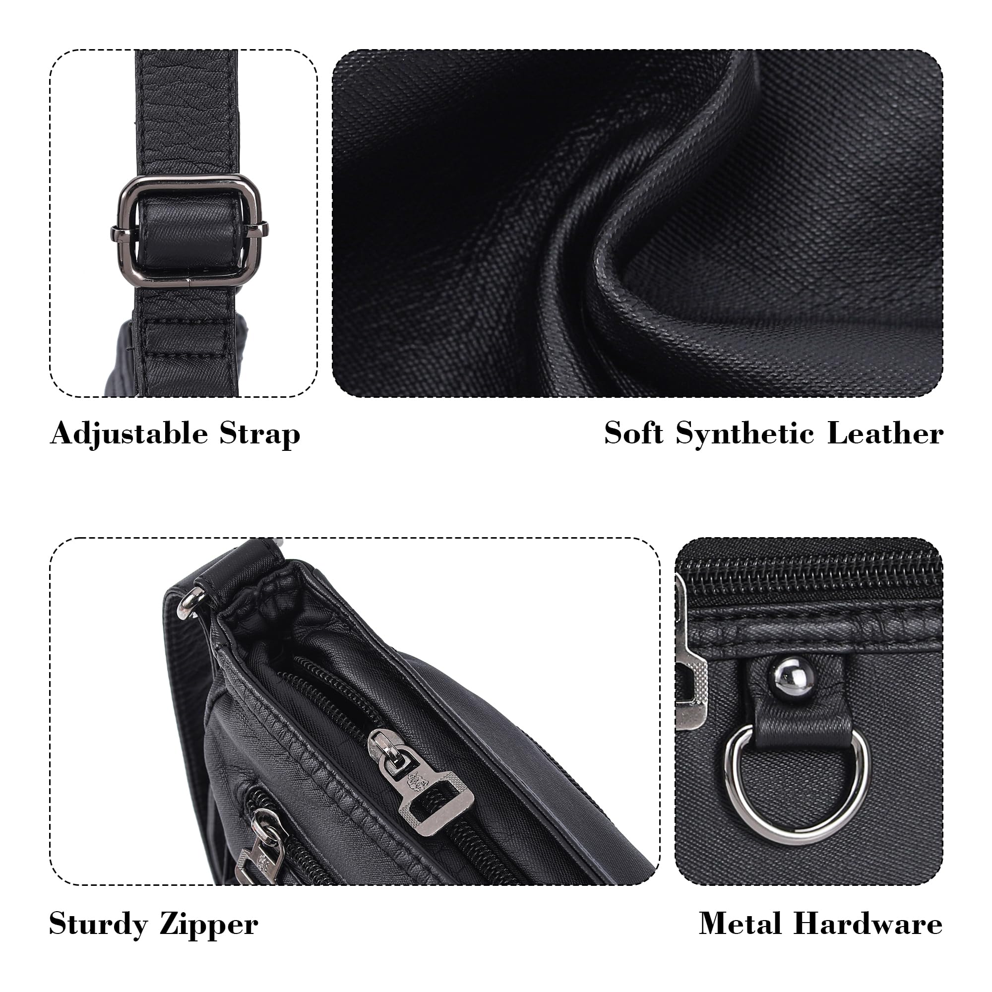 MINICAT Small Crossbody Purse for Women - Soft Synthetic Leather Shoulder Bag - Perfect for Travel, Shopping & Everyday Use