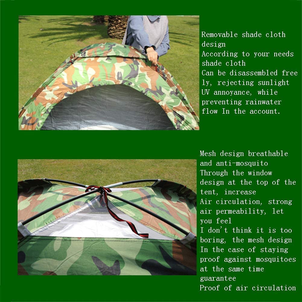 1 Person Lightweight Camping Tent with Mosquito Net Door - Easy Setup, Portable for Outdoor Hiking, Backpacking & Fishing | Perfect for Solo Campers, Beach Trips and Backyard Use