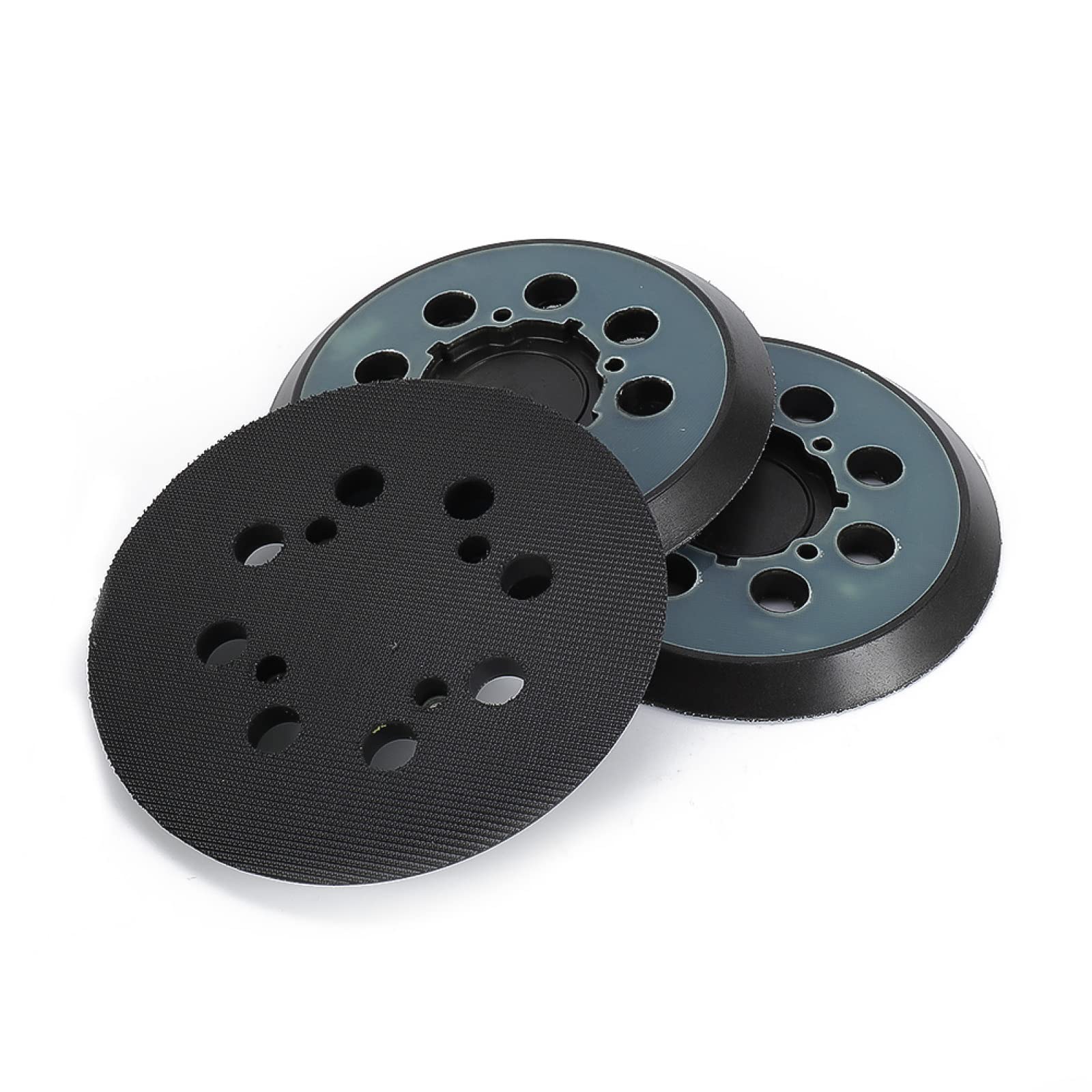 3Pcs 5 Inch Sanding Pads with 8-Hole Hook & Loop Backing - Compatible with Orbital Sanders - Perfect for Woodworking, Metal Polishing & Auto Body Sanding