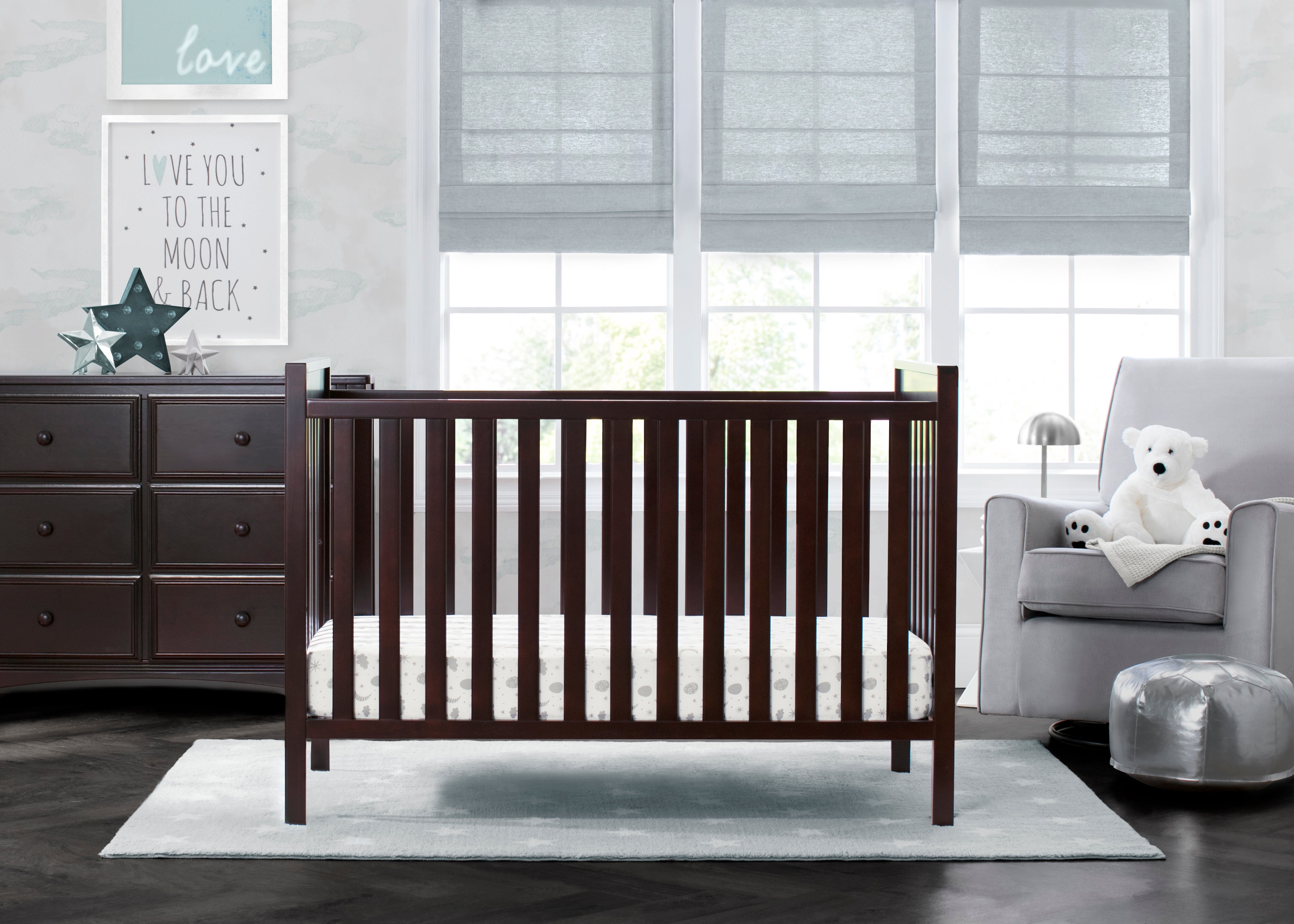 Mercer 6-in-1 Convertible Baby Crib with Toddler Rail - White Nursery Furniture for Newborn to Full Size Bed | Perfect for Nursery, Bedroom & Guest Room