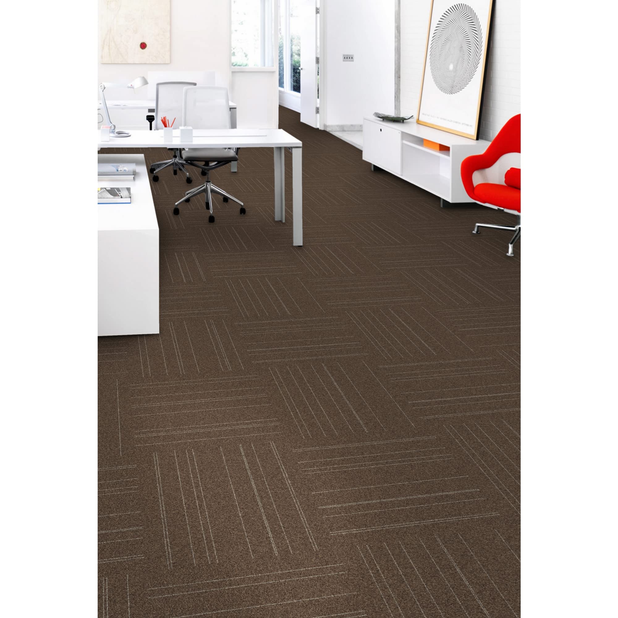 Mohawk Basics 24x24 Inch Berber Loop Pile Carpet Tiles - 0.07