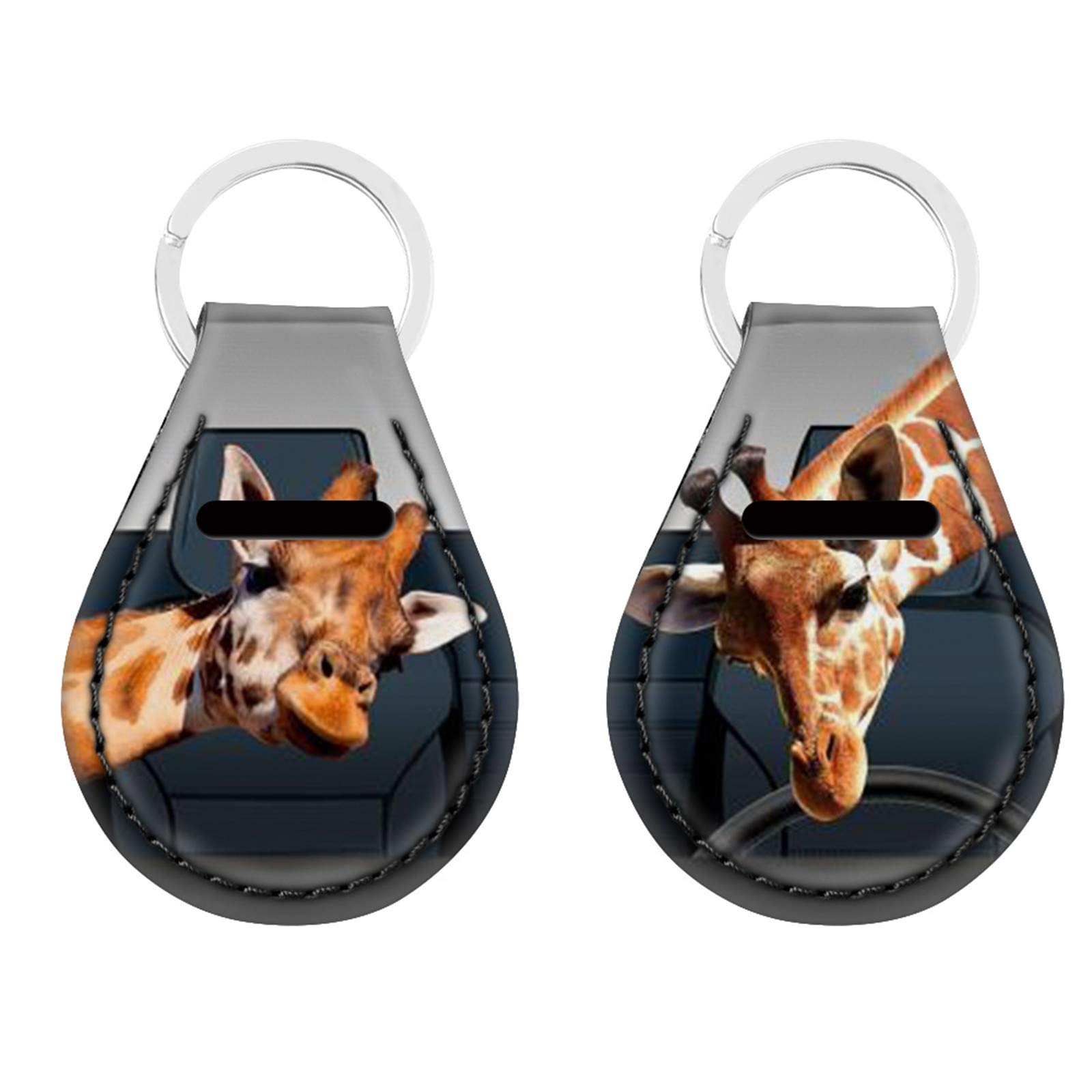 SEANATIVE 2 Pack Car Keychains with Metal Clip Keyring - Portable Neoprene Lipstick & Chapstick Holder Keychain Set - Perfect for Women's Purses, Gym Bags & Everyday Essentials Organization