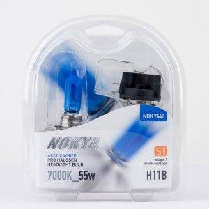 Nokya Arctic White H11B LED Bulbs 7000K 55W - Super Bright Xenon White Headlight Replacement for Cars, Trucks & SUVs - Perfect for Night Driving & Foggy Conditions