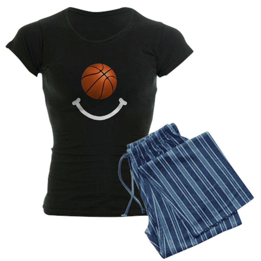 Basketball Smile Women's Dark Pajamas - Cozy Sleepwear for Women | Perfect for Basketball Fans, Lounge Wear & Gift Ideas