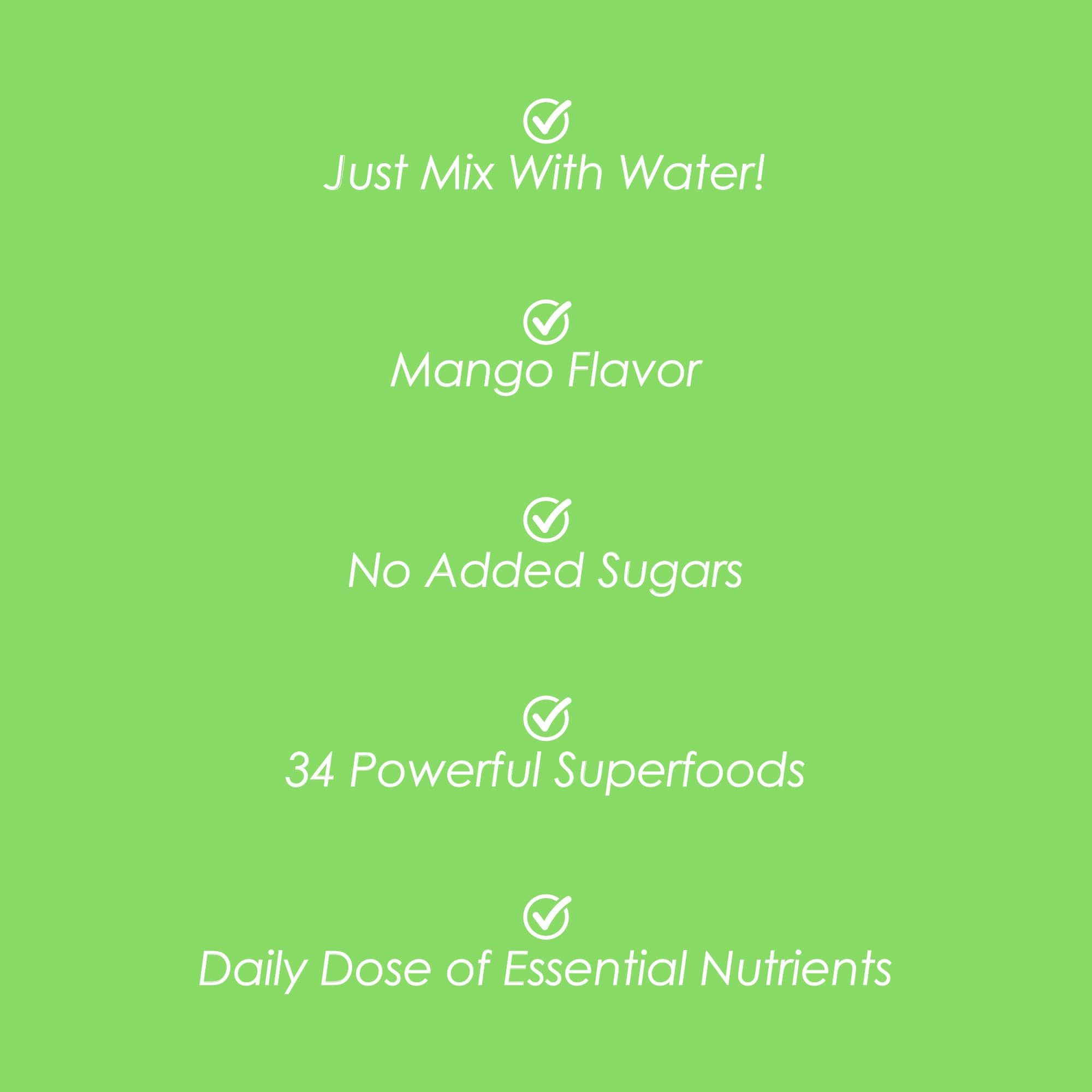 SkinnyFit Mango Splash Skinny Greens Superfood Powder - Natural Energy & Focus Booster with Spirulina & Chlorella, Reduces Bloating, 30 Servings - Perfect for Smoothies, Detox & Daily Wellness Routine