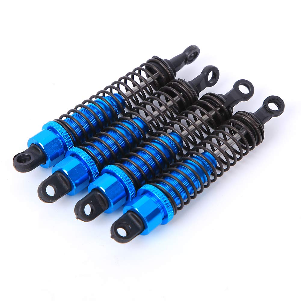 80MM Aluminum Alloy RC Car Shock Absorbers - Front & Rear Suspension for RGT 136100 1/10 Scale RC Cars (Blue) | Durable Off-Road Bashing & Racing Performance Upgrade