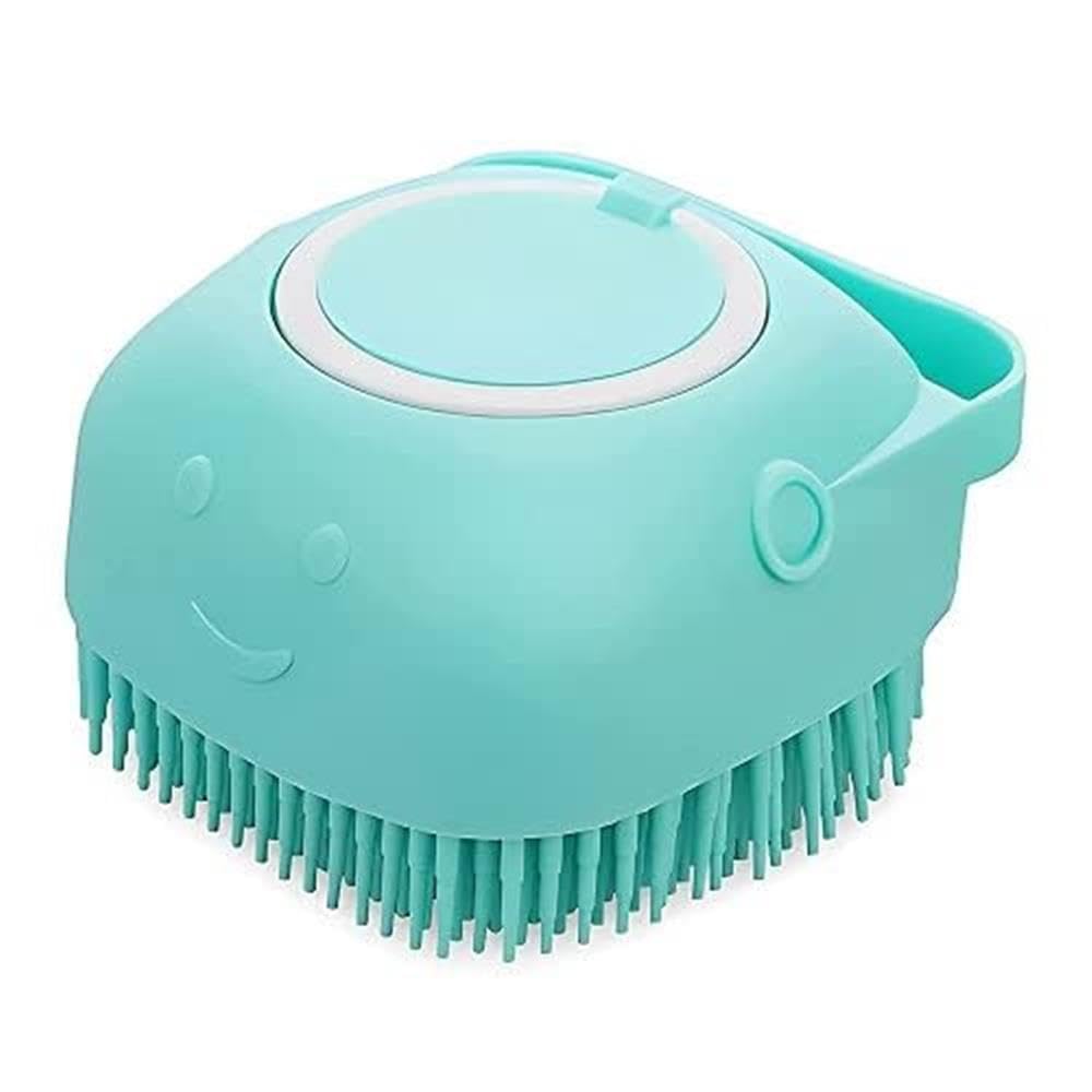CONSONANTIAM Silicone Body Scrubber with Soap & Shampoo Dispenser - Exfoliating Bath Brush for Men, Women & Kids - Gentle Massage Brush for Babies - Perfect for Shower, Spa & Daily Skin Care (Multicolor, Pack of 1)