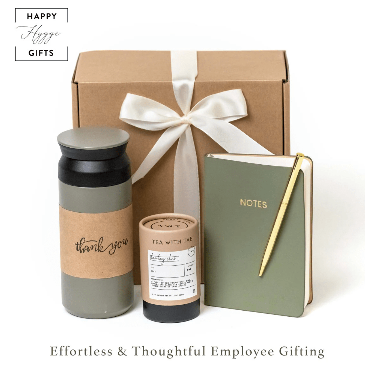 Premium Corporate Gift Set for Employees - Notebook, Tumbler, Pen & Tea | Team Appreciation Gift for Men & Women | Perfect for Holidays, Office Rewards & Staff Recognition