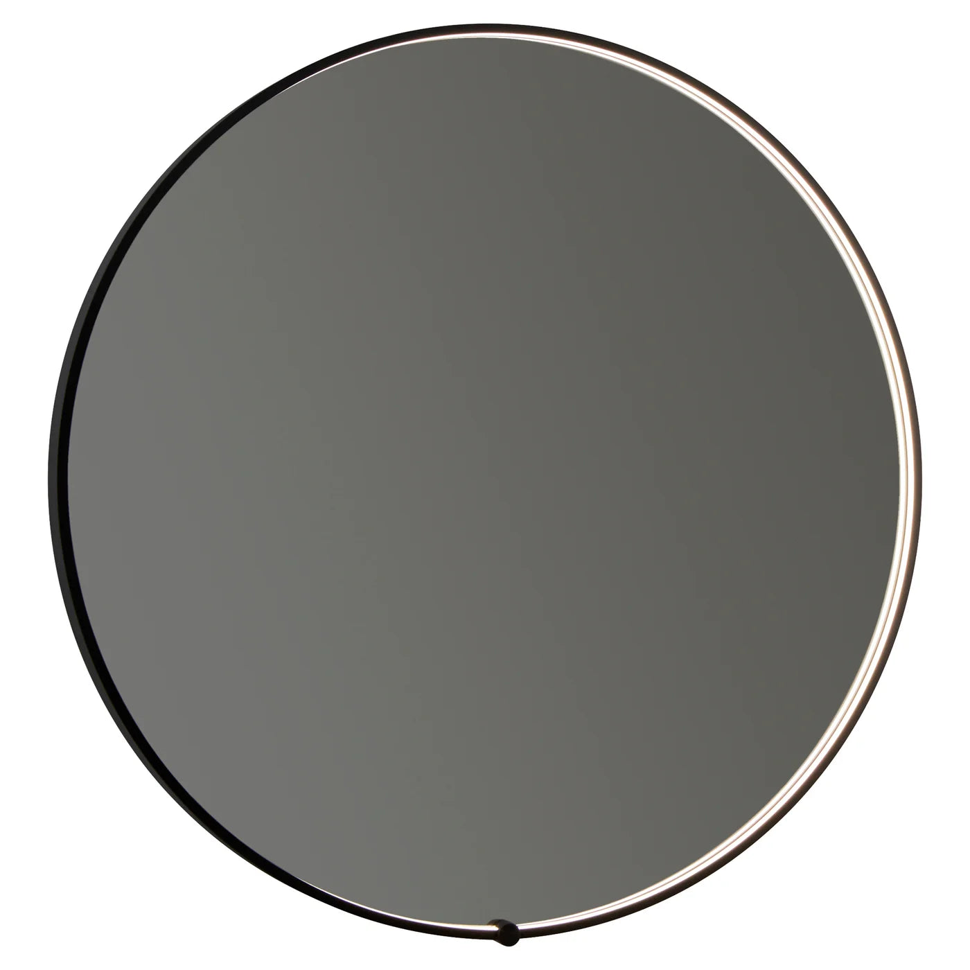 Oxygen AVIOR 3 0201 15 Round Lighted LED Bathroom Mirror 30 Inch Black - Perfect for Vanity, Makeup, and Modern Bathroom Decor