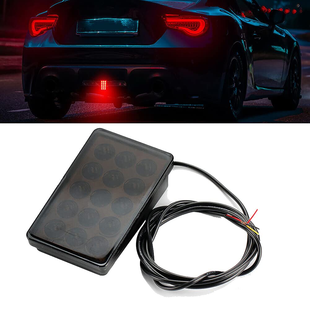 TRIPPER 15-LED F1 Style Universal Car Brake Light - Black Rear Spoiler Tail Light with LED Technology | Perfect for Night Driving & Custom Car Modifications
