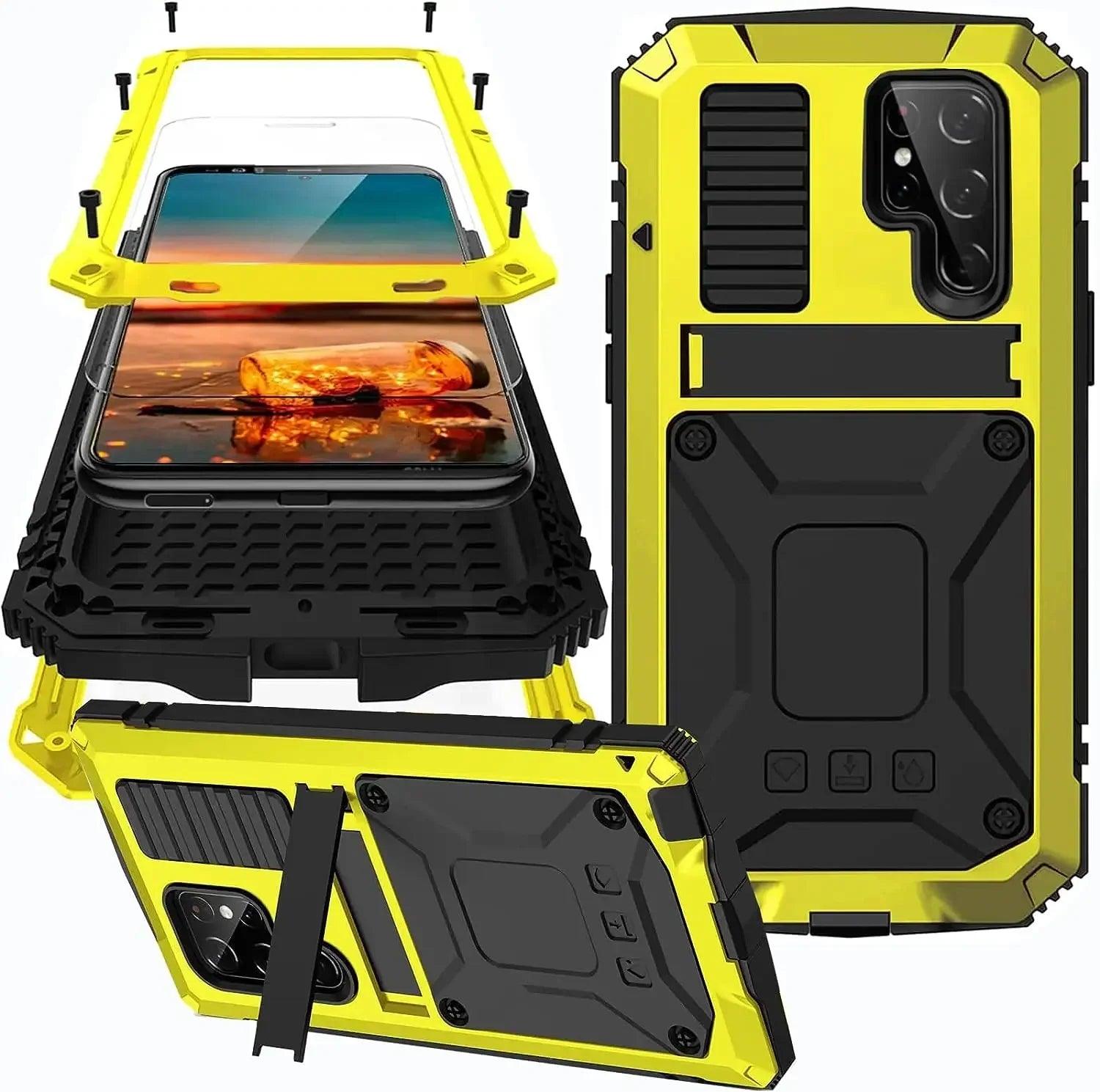 Samsung Galaxy S24 Plus Rugged Military-Grade Metal Case - Shockproof & Durable Protection for Outdoor, Work & Adventure