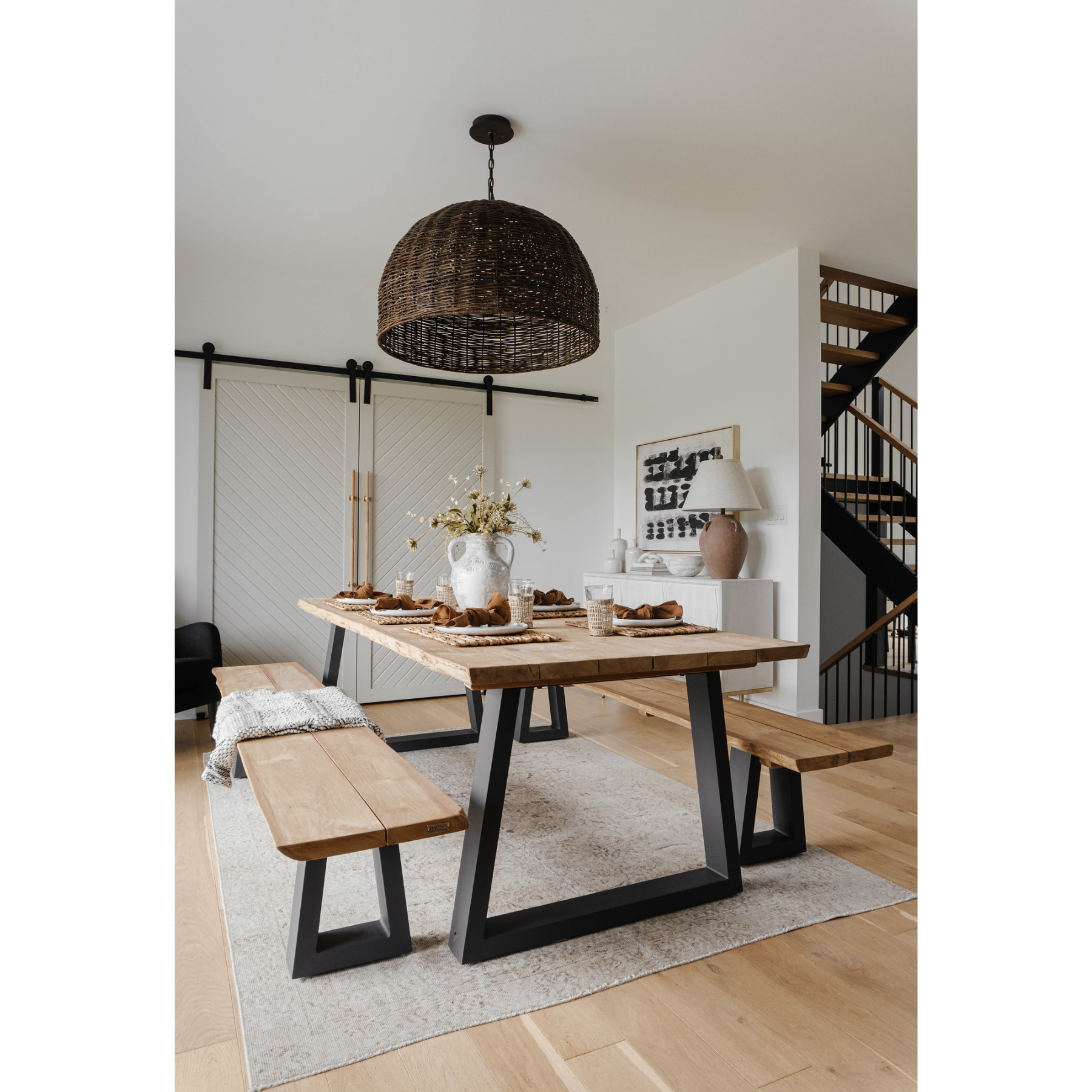 Live Edge Teak Charcoal Dining Table - Handcrafted Solid Wood Modern Farmhouse Table for Dining Room & Kitchen - Perfect for Family Gatherings & Dinner Parties