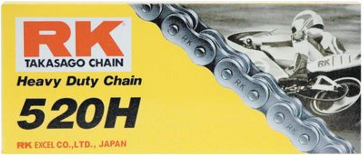 RK Racing Chain M520H-116 Heavy Duty Motorcycle Chain 116 Links - High Performance Dirt Bike & Street Motorcycle Replacement Chain for Off-Road Racing & Daily Commuting