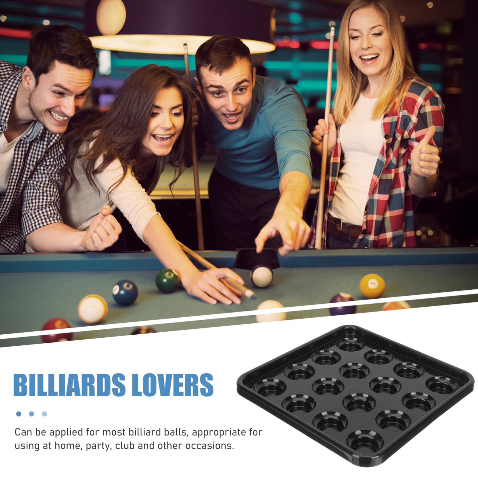 BESPORTBLE Billiards Tray - Plastic Pool Table Accessory for Storage & Organization | American Style Billiard Holder, Rack & Decorate | Perfect for Home Game Rooms & Bars