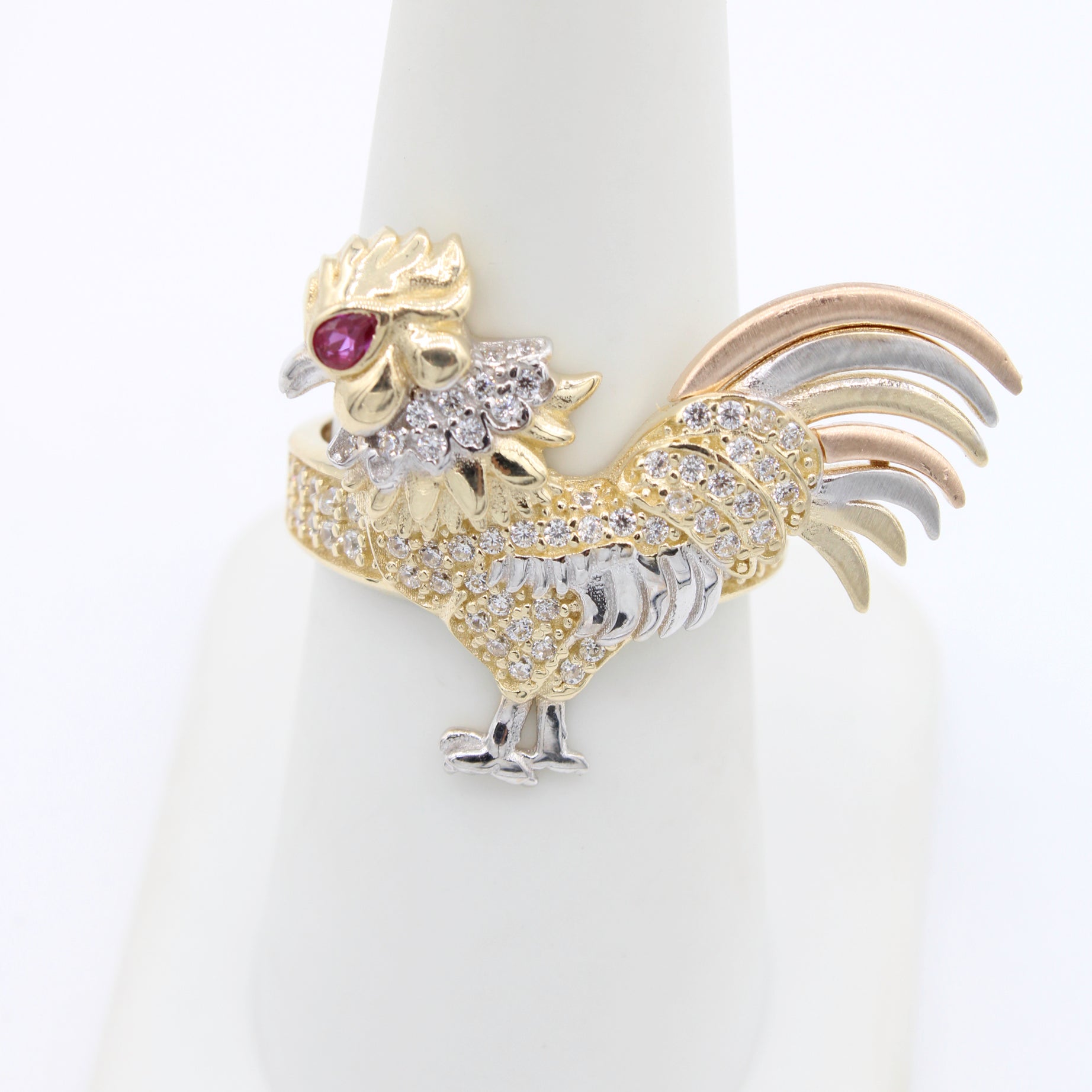 14K Gold Men's Rooster Ring - Elegant Zodiac Jewelry for Gifts, Birthdays & Chinese New Year - Perfect for Daily Wear & Special Occasions