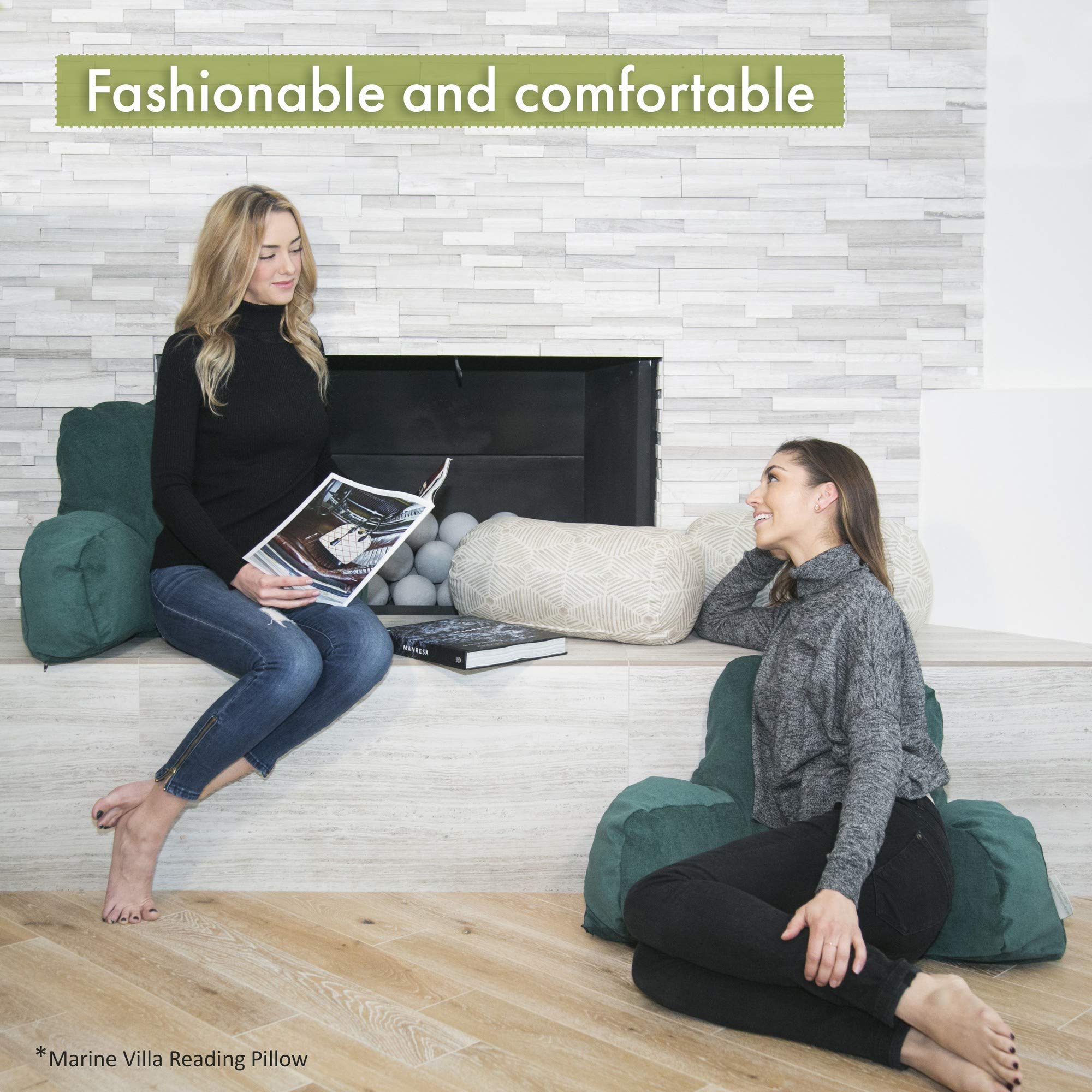 Majestic Home Goods Black Reading Pillow with Arms - Perfect for Bed, Sofa & Reading Nook Comfort