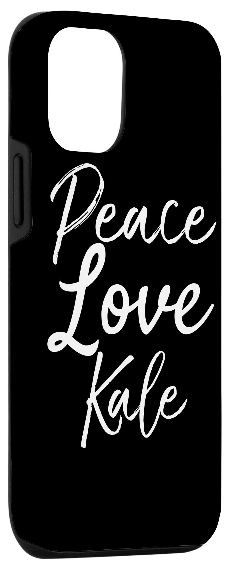 iPhone 12/12 Pro Vegan Phone Case with Inspirational Quote - Eco-Friendly Cute Kale Design for Women, Perfect Gift for Peace & Love Lovers - Ideal for Daily Use, Work, and Travel