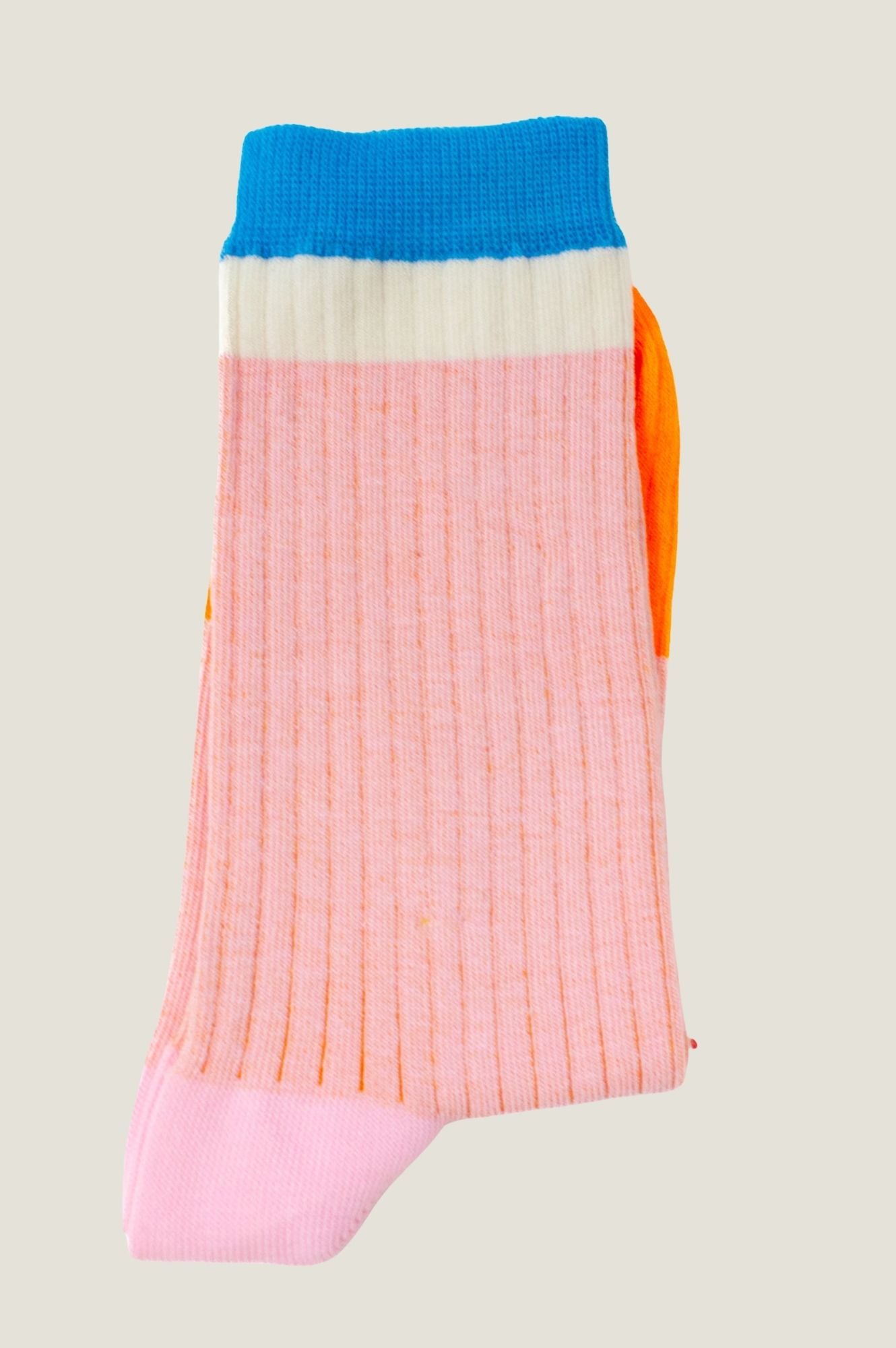 Striped Ribbed Socks for Women - Soft Comfortable Ankle Socks in Pink & Blue - Perfect for Casual Wear, Running, and Everyday Use