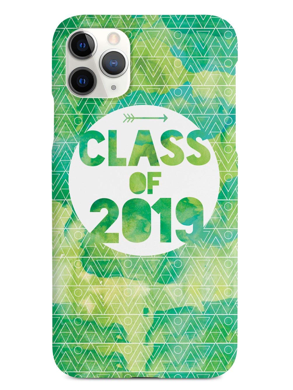 Premium 3D Textured Protective Case for iPhone 12 Pro - Shockproof Slim Cover with Artistic Green Watercolor Design - Perfect for School, Work & Everyday Use (Class of 2019 Edition)