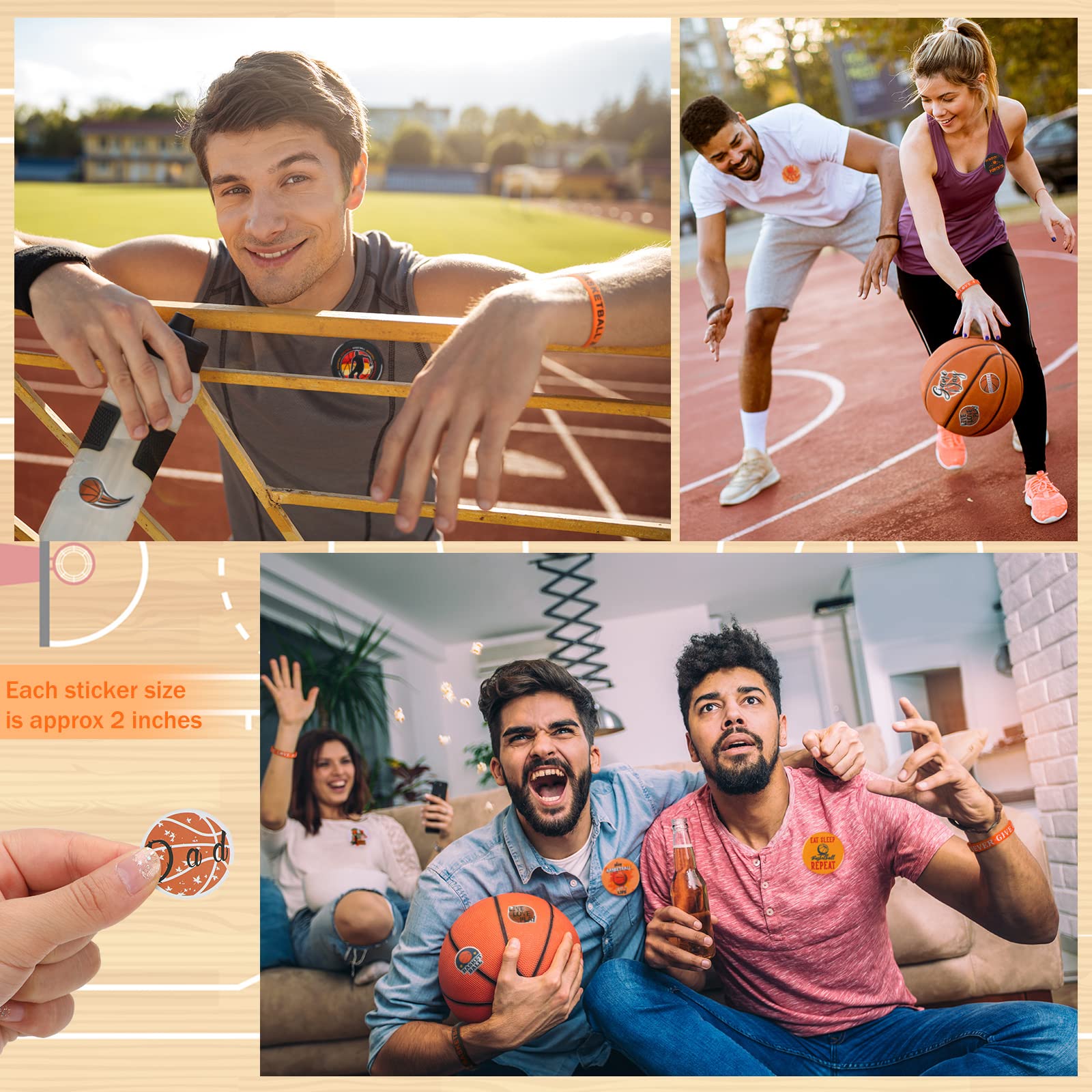 86 Pcs Basketball Party Supplies Set - Bulk Birthday Favors, Decorations, Silicone Bracelets, Keychains, Button Badges & Stickers for Sports Themed Parties, Team Events & Fan Gifts
