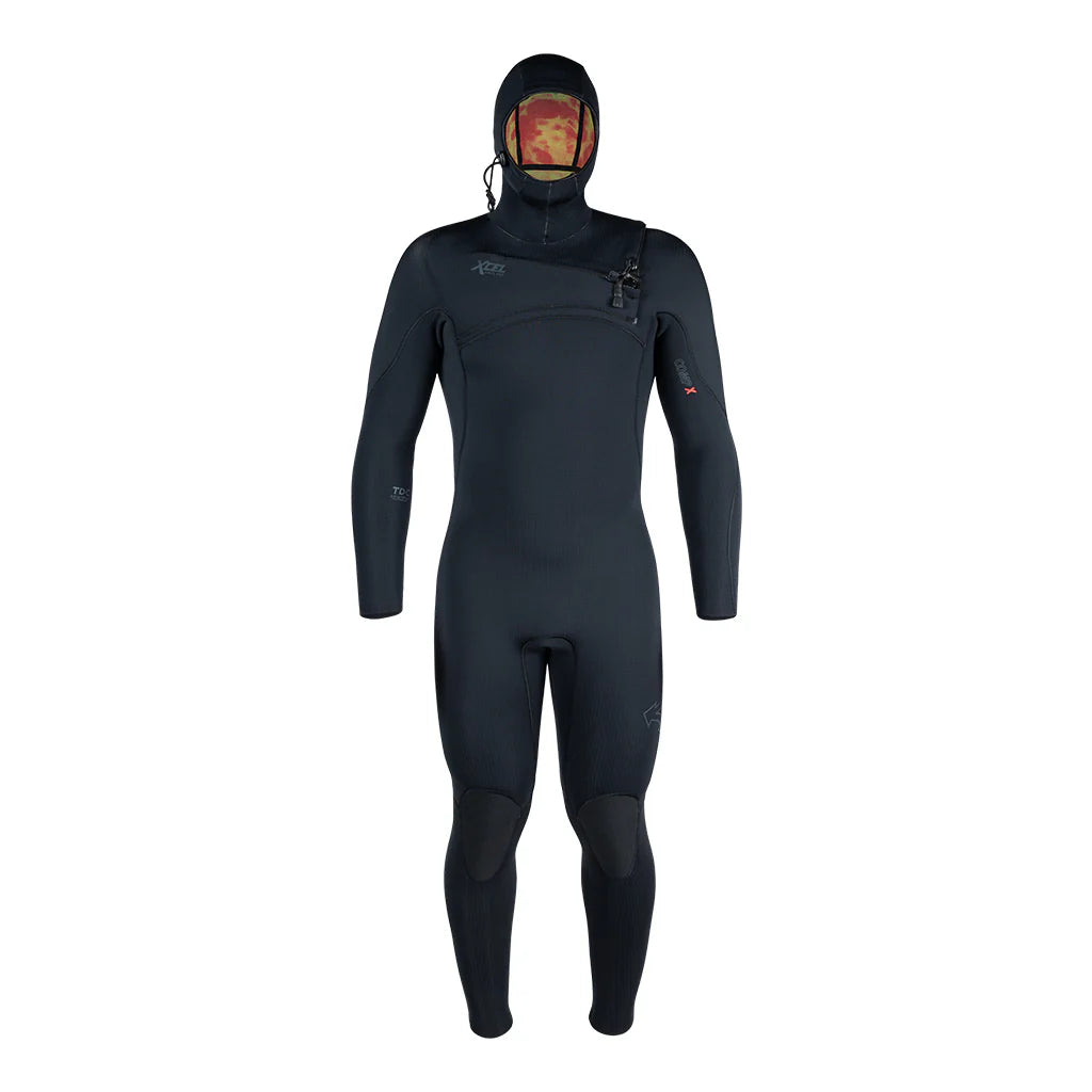 Men's 5.5/4.5mm Hooded Full Wetsuit for Scuba Diving, Surfing & Cold Water Swimming - Comp X Neoprene Drysuit with Thermal Protection
