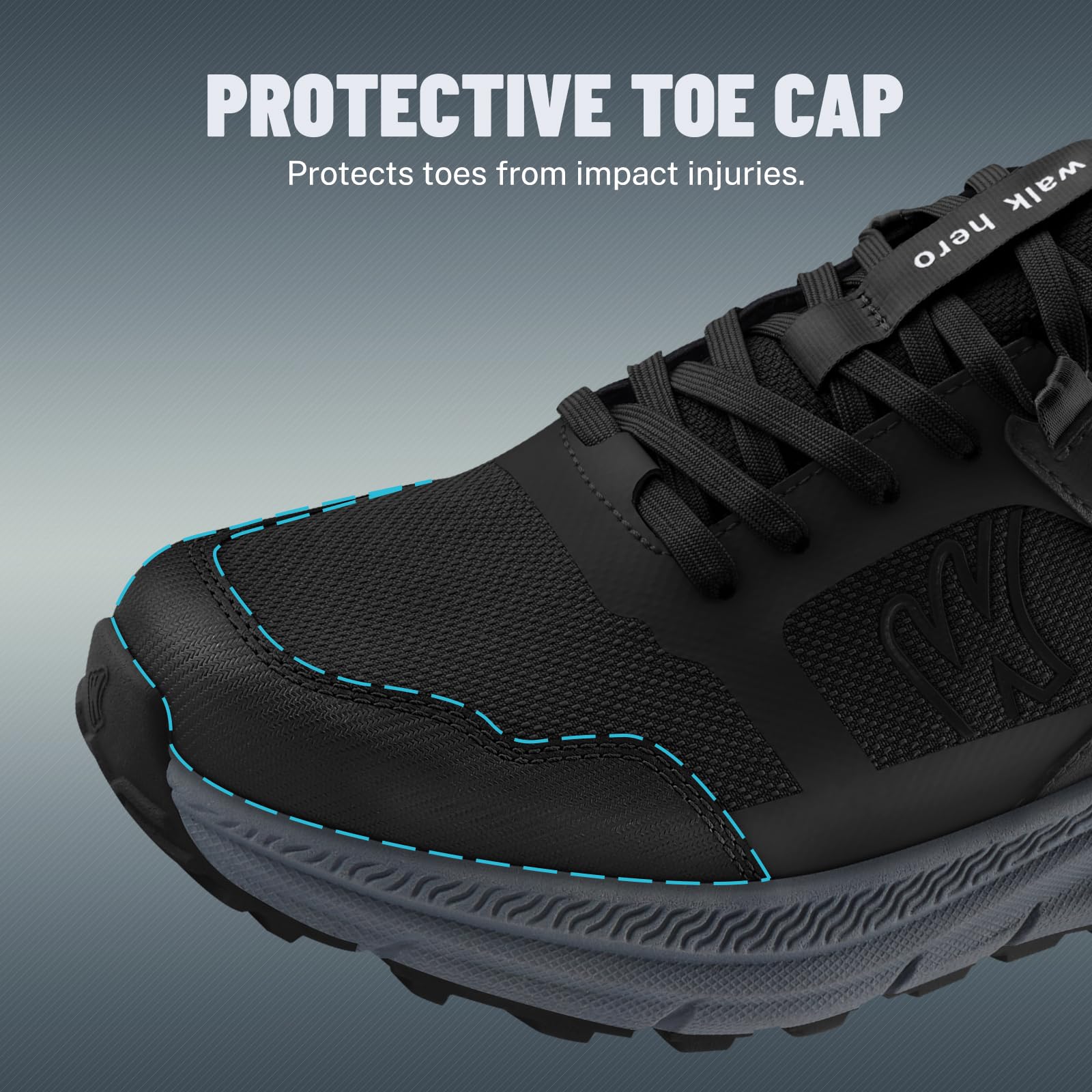 Men's Hiking Shoes for Plantar Fasciitis Relief - Lightweight Waterproof Walking Sneakers with Non-Slip Rubber Sole & Arch Support - Orthopedic Shoes for Foot & Heel Pain - Perfect for Outdoor Adventures, Trail Hiking & Daily Comfort