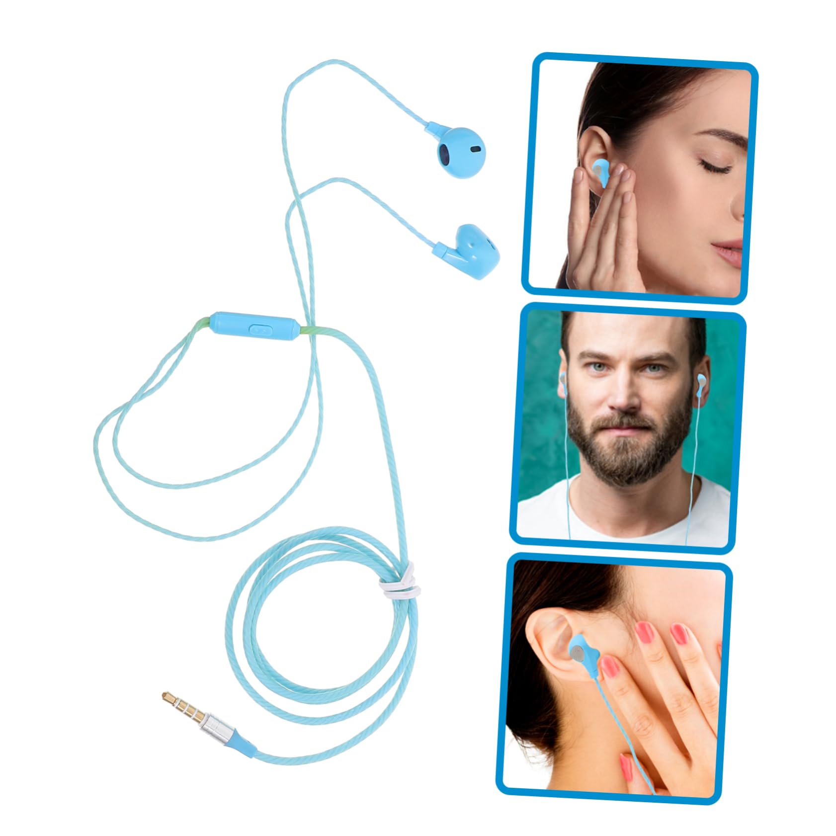Mikikit 3-Pack On-Ear & In-Ear Headphones - Wired Headset with Sports Belt for Running, Gym, Travel & Commuting | Compatible with iPhone, Android & Cell Phones