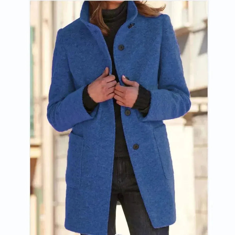 Stylish Single-Breasted Women's Trench Coat - Classic Waterproof Long Coat for Fall & Winter | Perfect for Office, Travel & Formal Occasions