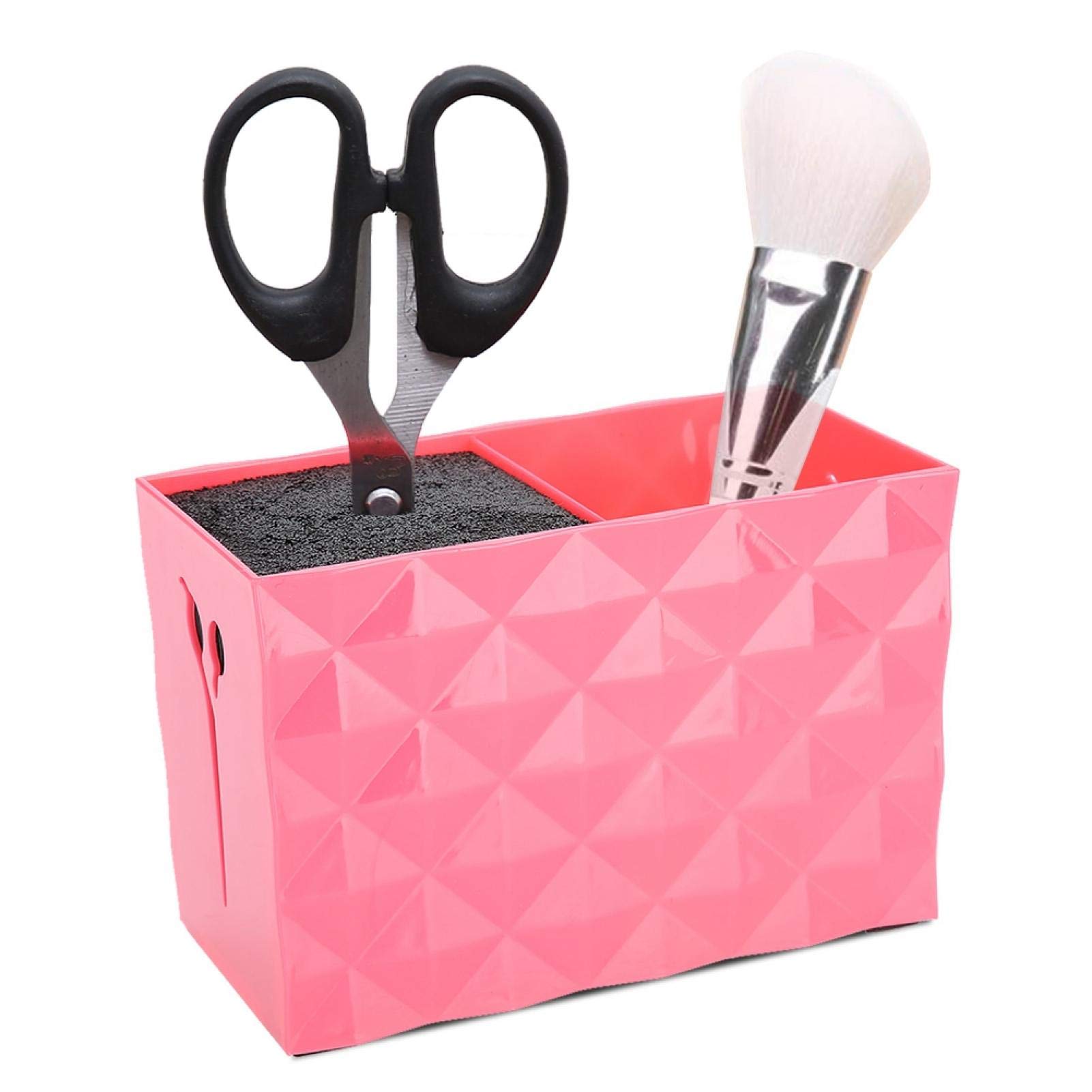 Professional Grooming Scissor Holder & Storage Box for Hairdressers - Multi-Layer Organizer for Scissors, Combs & Tools (Red) - Perfect for Salon, Barbershop & Home Hair Styling