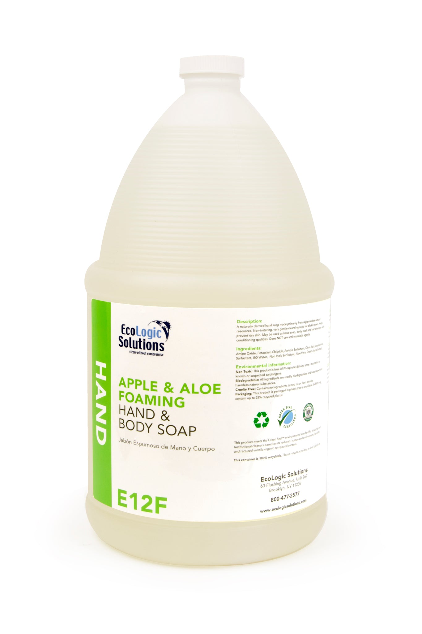 Refreshing Foaming Hand Soap with Aloe Vera & Apple Fragrance - 1 Gallon Bulk Size for Home, Office & Commercial Use | Gentle Cleansing & Moisturizing