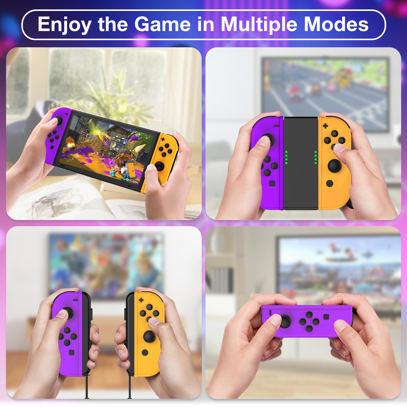 Best Replacement Wireless Controller for Nintendo Switch/Switch Lite/Switch OLED - Motion Control, Wake-Up & Dual Vibration - Perfect for Gaming, Multiplayer & Family Entertainment