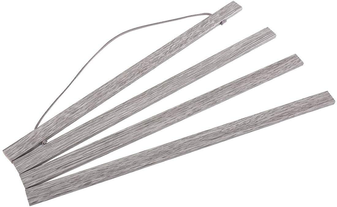 2 Pack Magnetic Poster Hanger Frame Set - Light Wood Finish for 24x36, 24x32, 24x18 Inch Art Prints & Canvas - Easy Hanging Kit with Dowel (Grey, 24