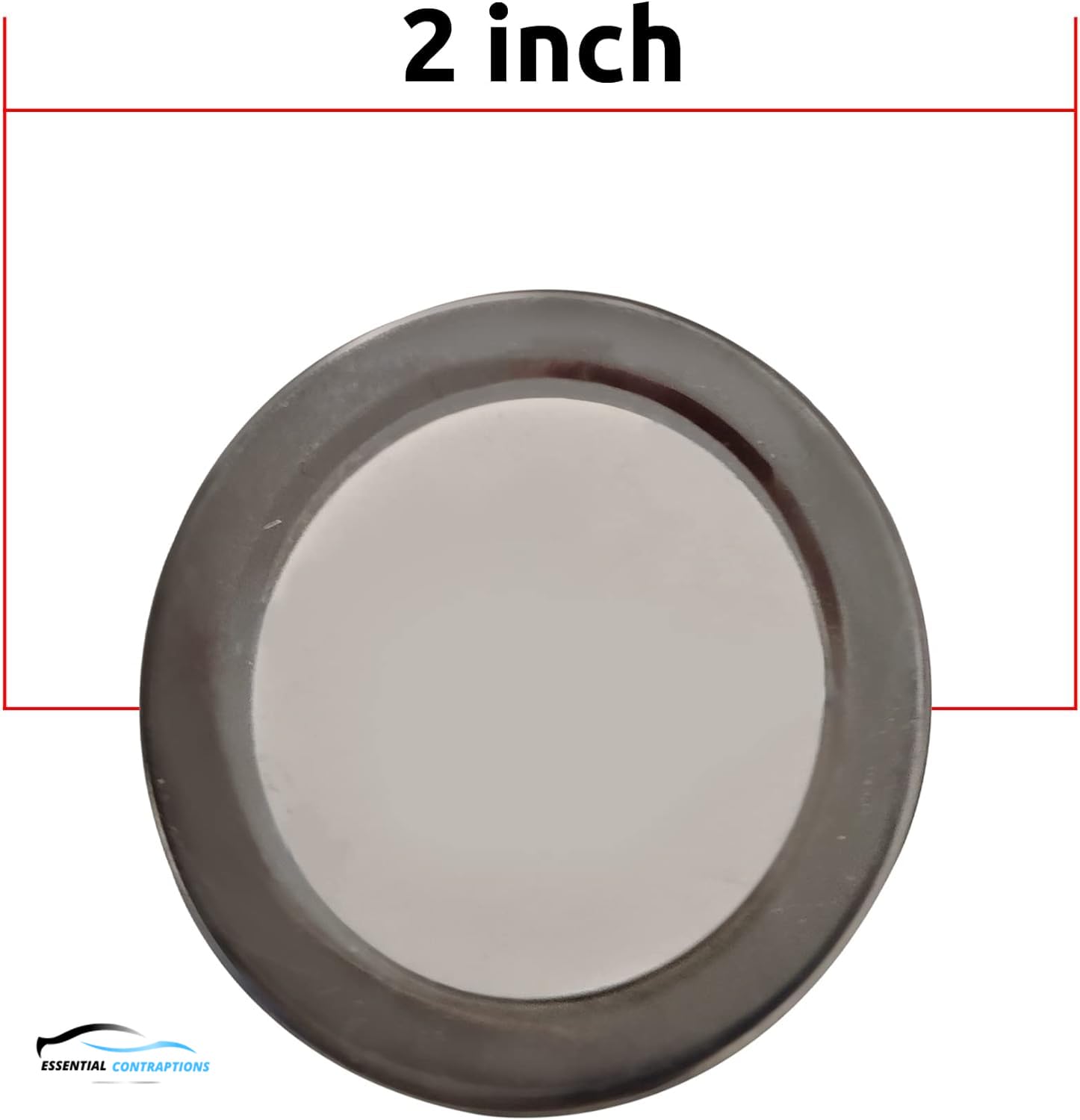 2 Pack Blind Spot Mirrors for Cars - 2 Inch Round Convex Rear View Mirrors with Rust Resistant Frame & HD Glass - Perfect for SUVs, Trucks, Motorcycles, RVs, Trailers, Boats, Golf Carts & Snowmobiles - Enhance Safety While Driving, Parking & Backing Up